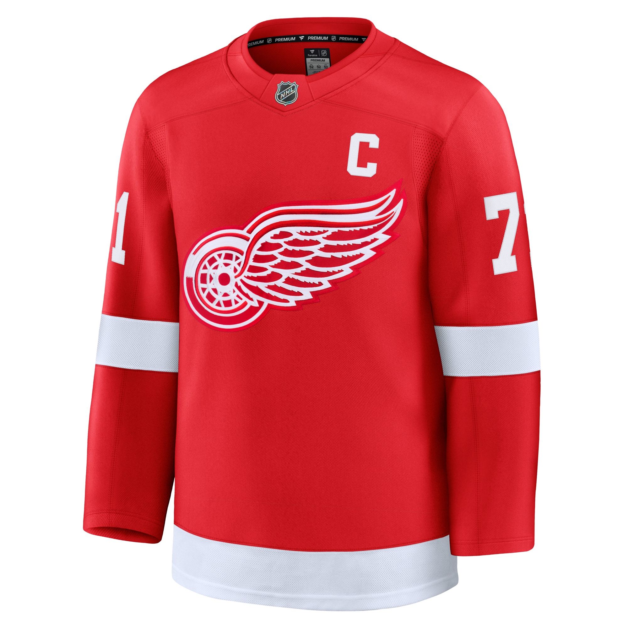 Alternative view of Men's Detroit Red Wings Dylan Larkin Red Home Premium Jersey - JS685 