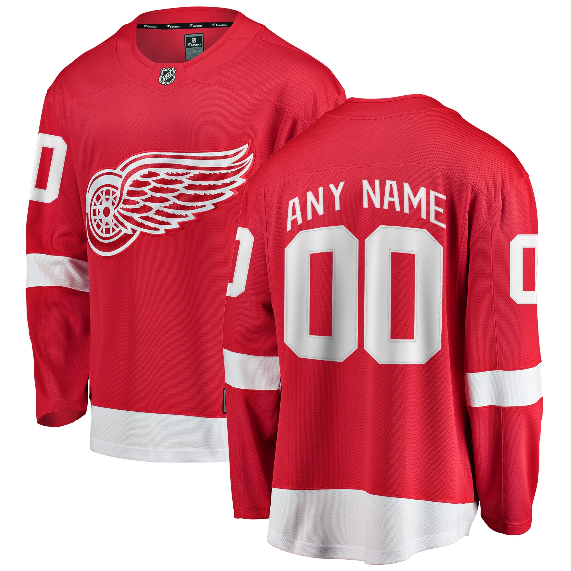 Men's Detroit Red Wings Red Home Breakaway Custom Jersey - JS425 