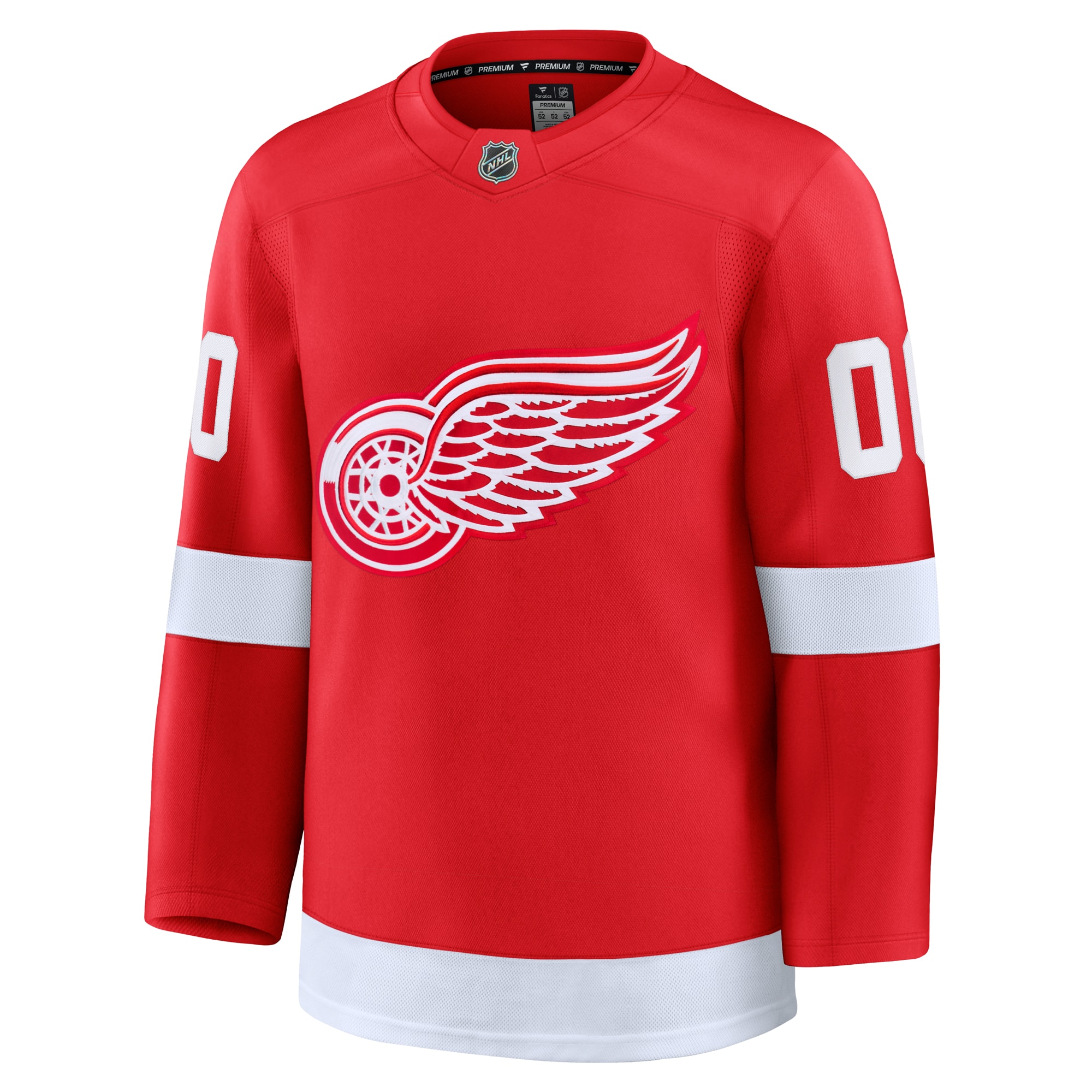 Alternative view of Men's Detroit Red Wings Red Home Premium Custom Jersey - JS858 