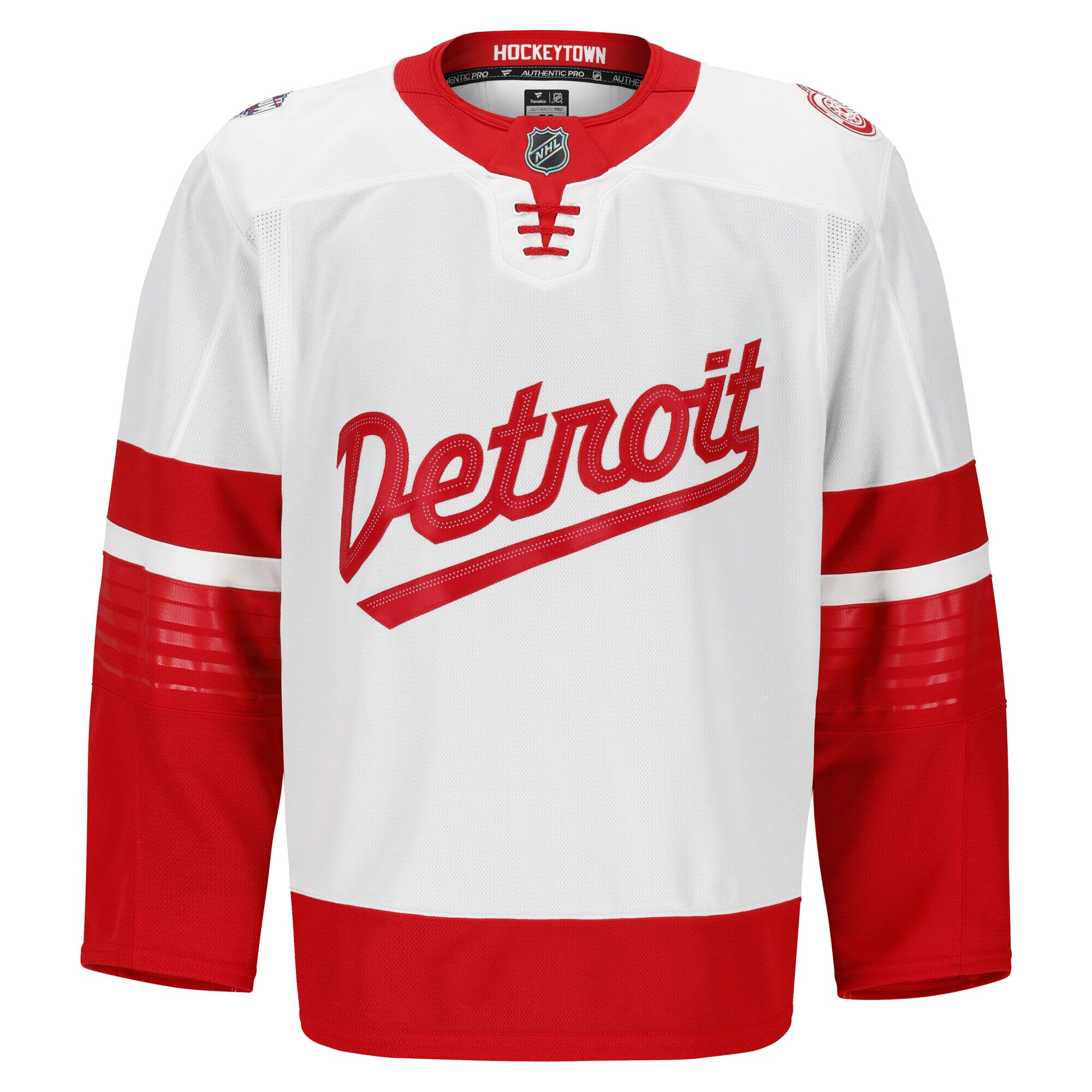Alternative view of Men's Detroit Red Wings White 2025 NHL Stadium Series Pro Jersey - JS736 