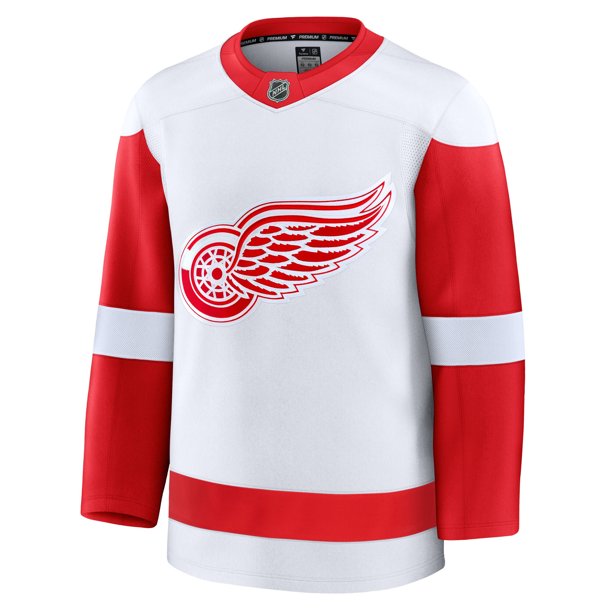 Alternative view of Men's Detroit Red Wings White Away Premium Jersey - JS243 
