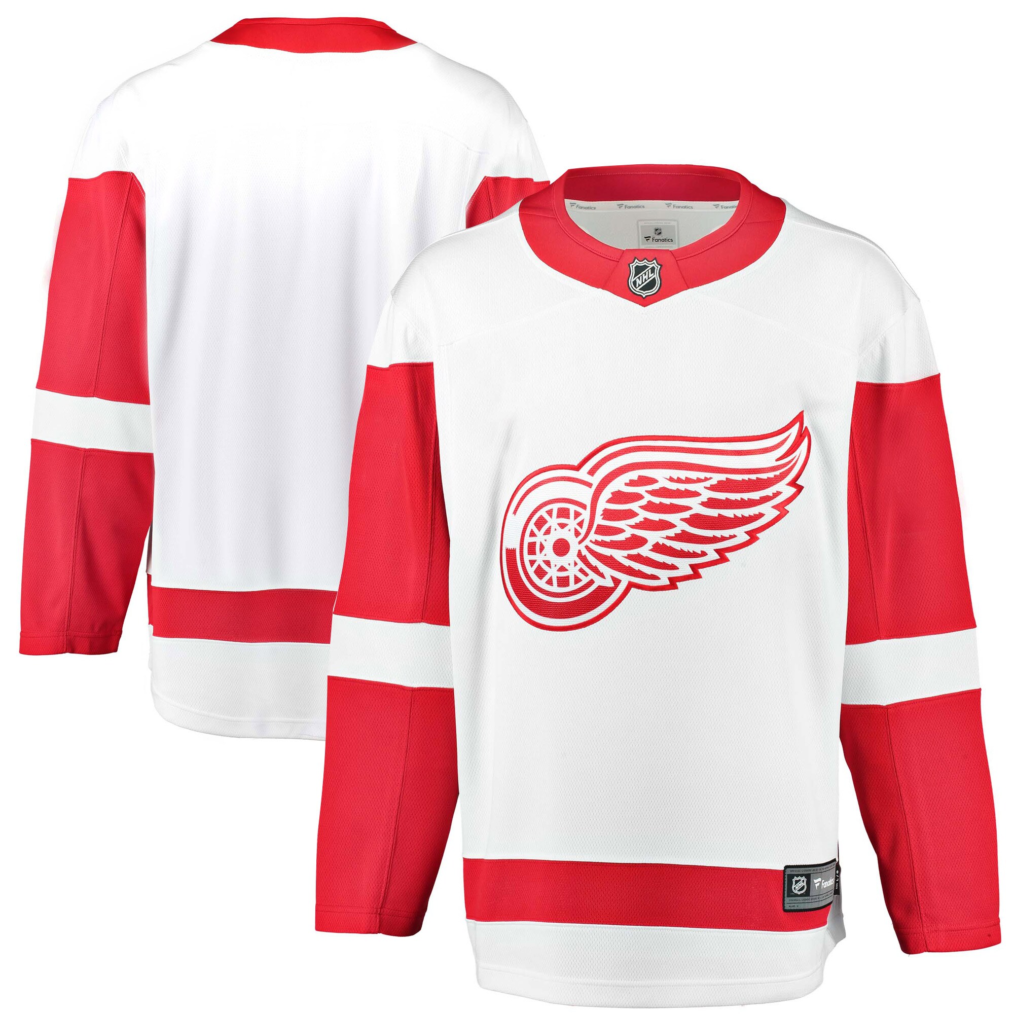 Men's Detroit Red Wings White Breakaway Away Jersey - JS566 