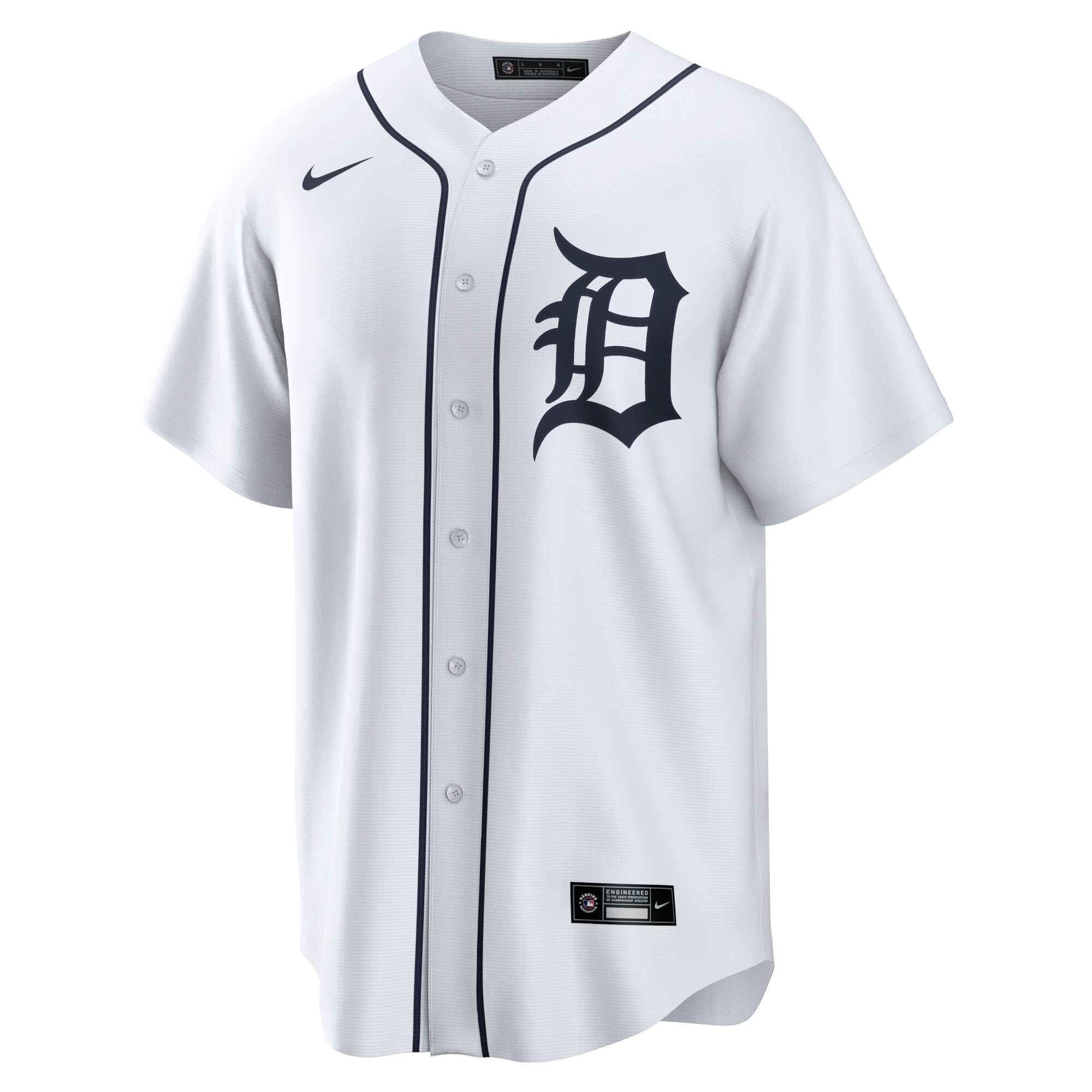 Alternative view of Men's Detroit Tigers Javier Baez White Home Player Jersey