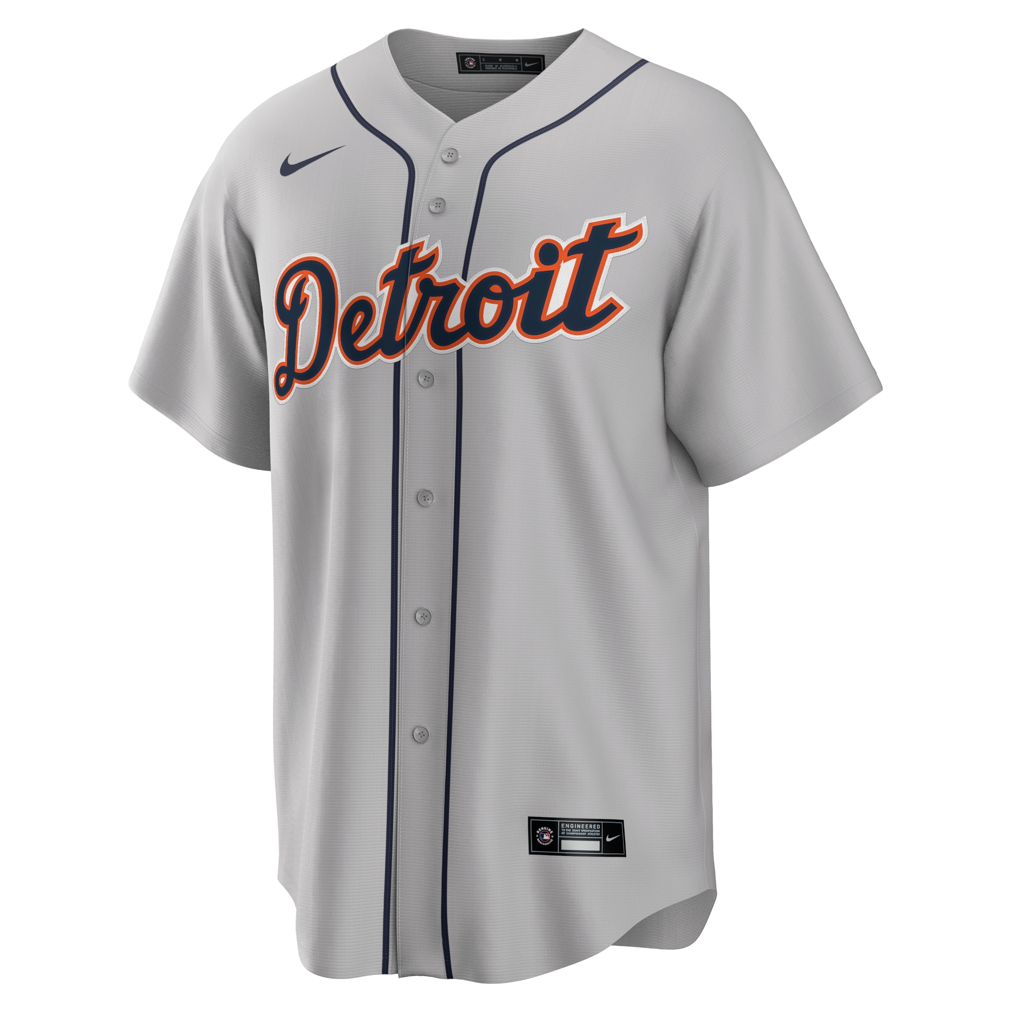Alternative view of Men's Detroit Tigers Miguel Cabrera Gray Road Player Name Jersey