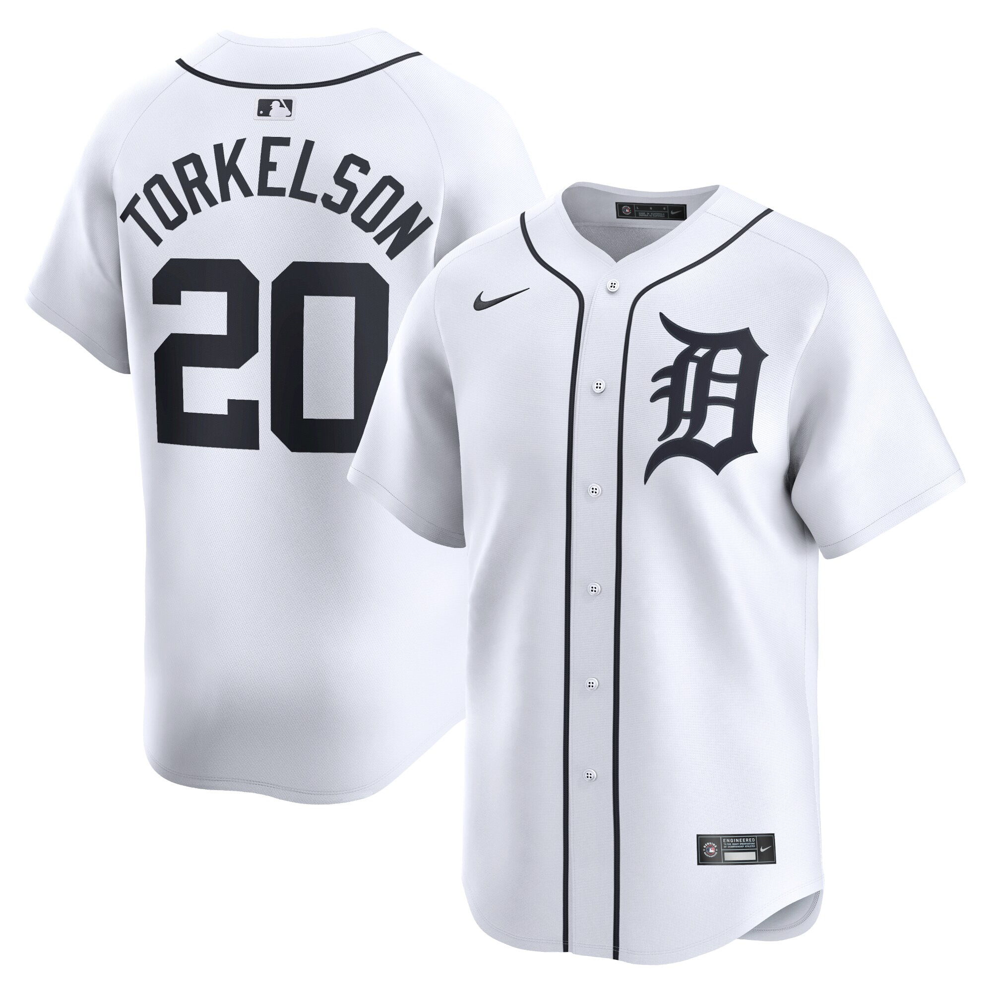 Men's Detroit Tigers Spencer Torkelson White Home Limited Player Jersey