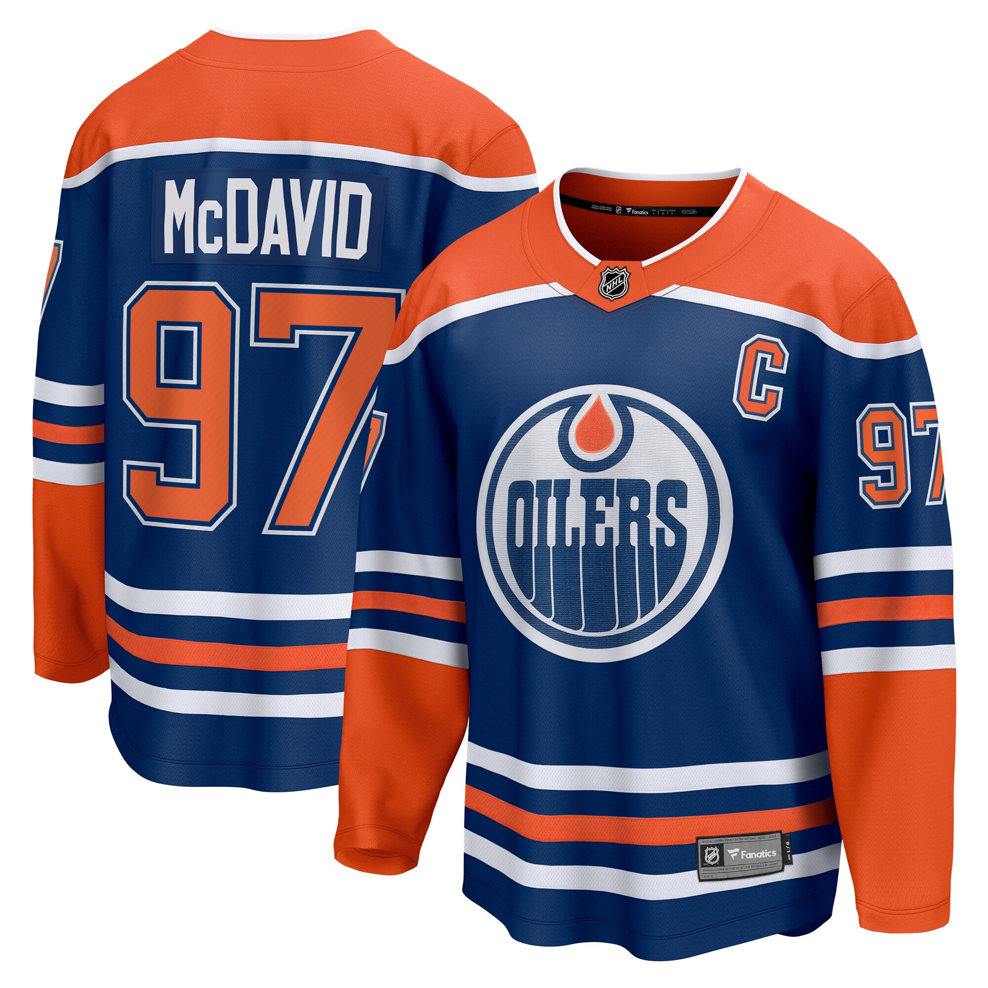 Men's Edmonton Oilers Connor McDavid Royal Home Breakaway Jersey - JS950 