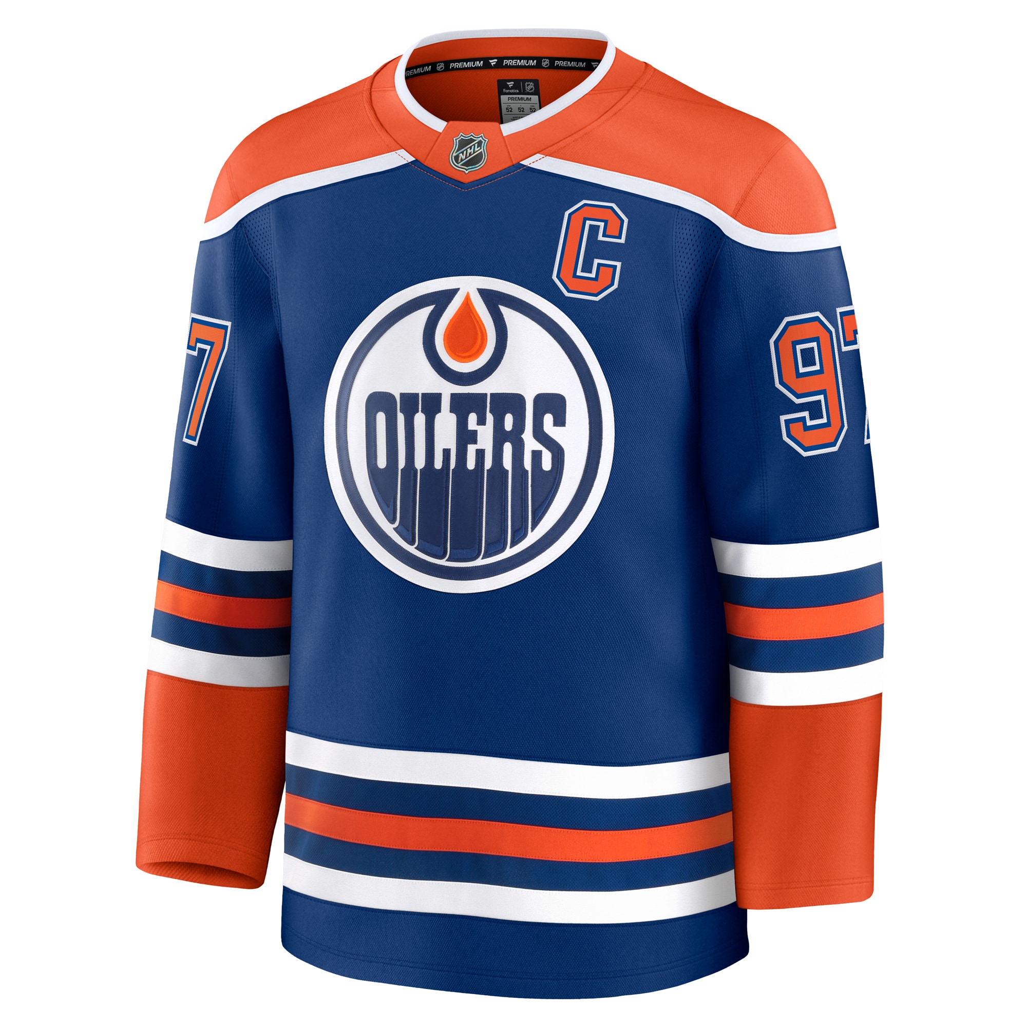 Alternative view of Men's Edmonton Oilers Connor McDavid Royal Home Premium Jersey - JS330 