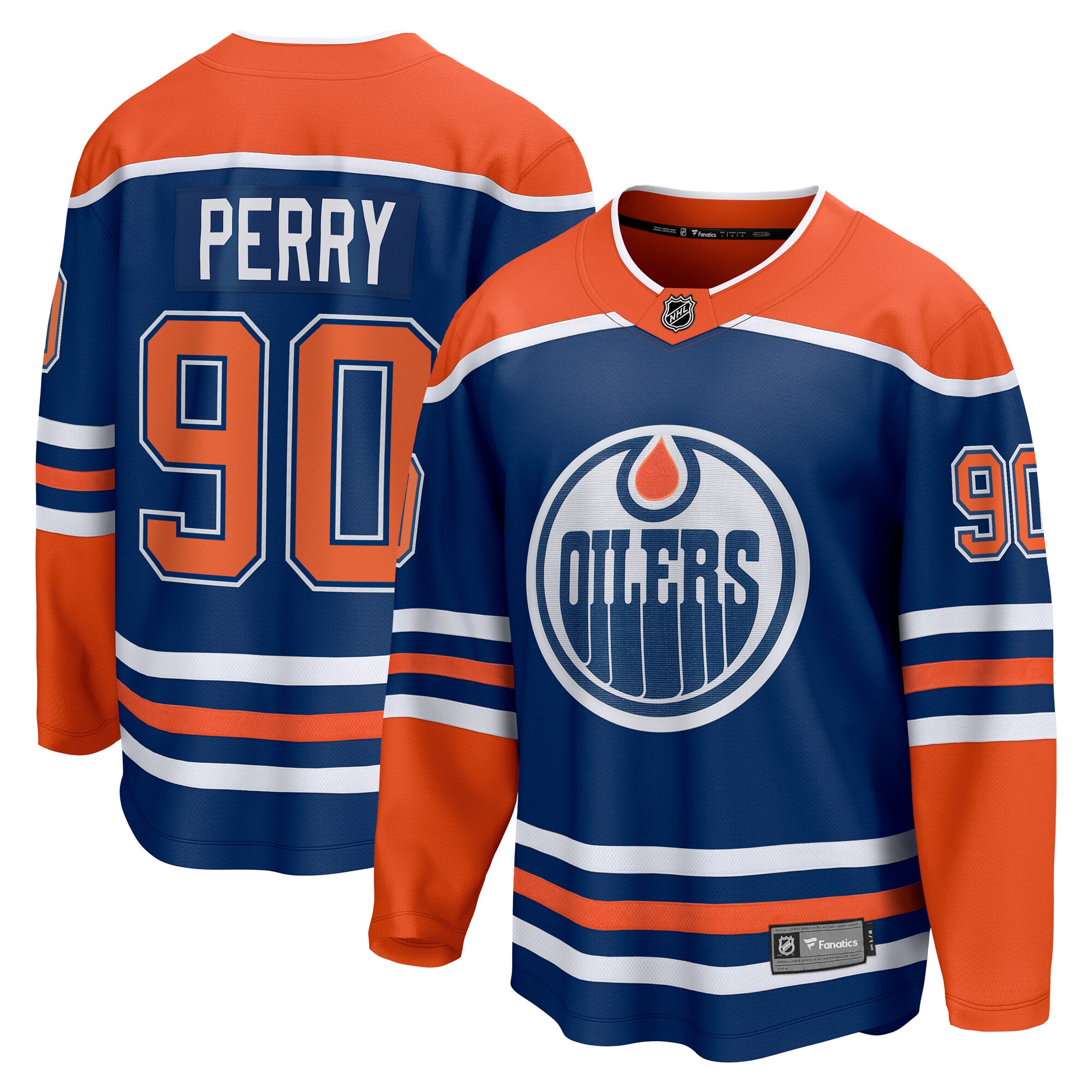Men's Edmonton Oilers Corey Perry Royal Home Premier Breakaway Player Jersey - JS412 