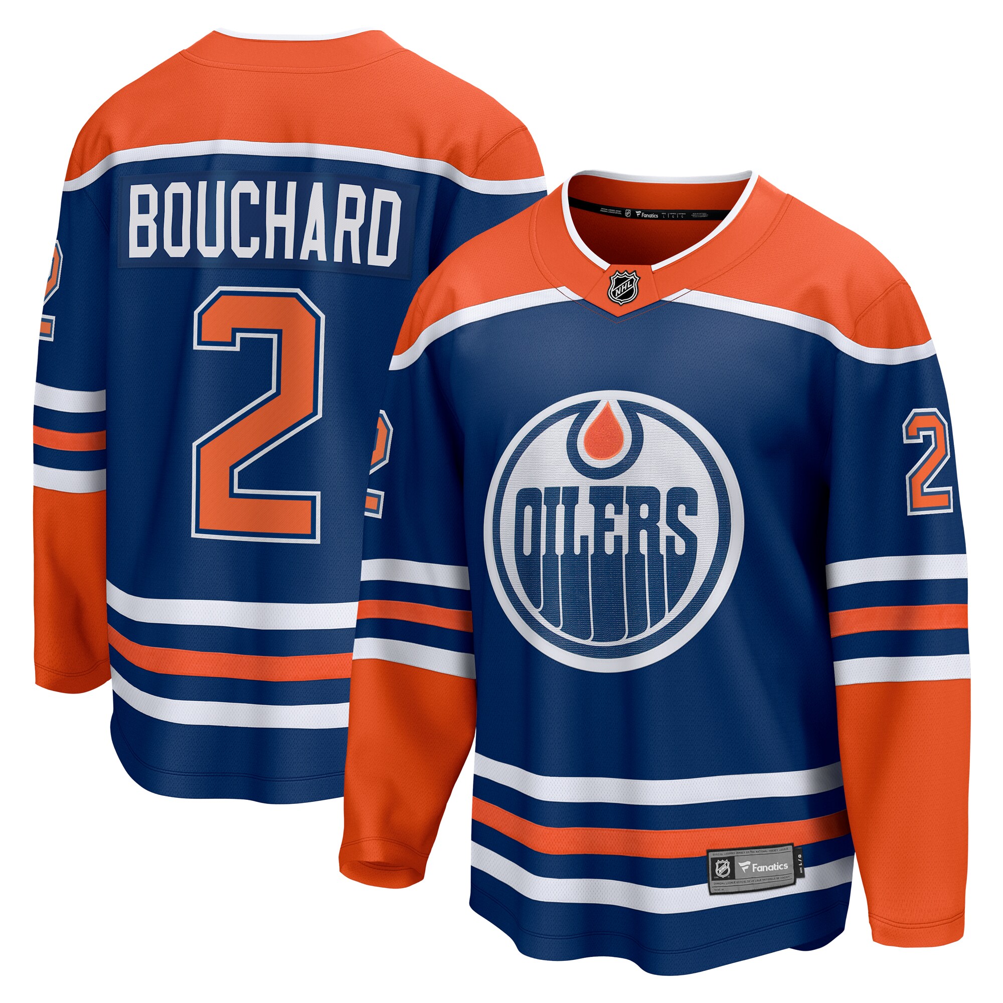 Men's Edmonton Oilers Evan Bouchard Royal Home Breakaway Player Jersey - JS190 