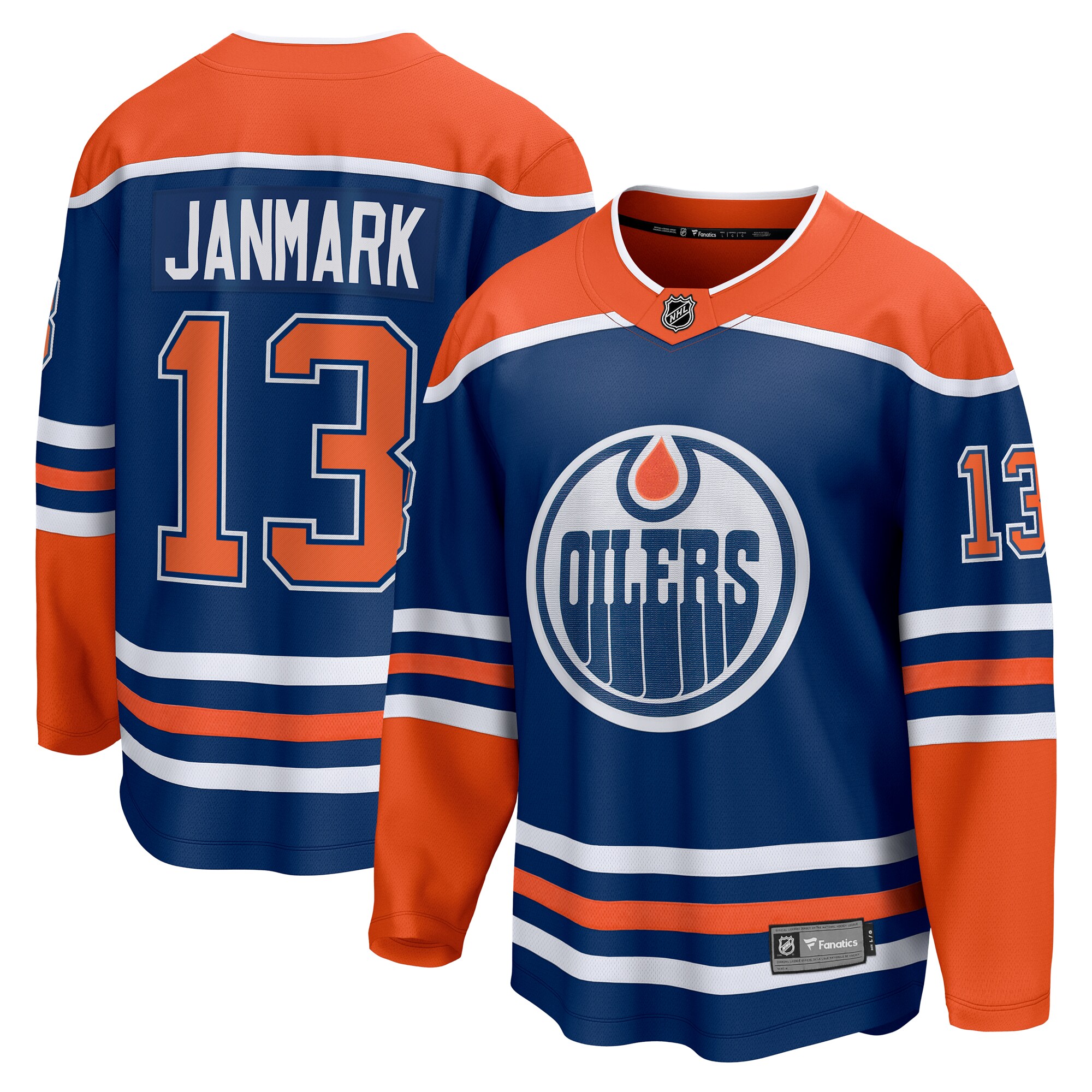Men's Edmonton Oilers Mattias Janmark Royal Home Breakaway Jersey - JS852 