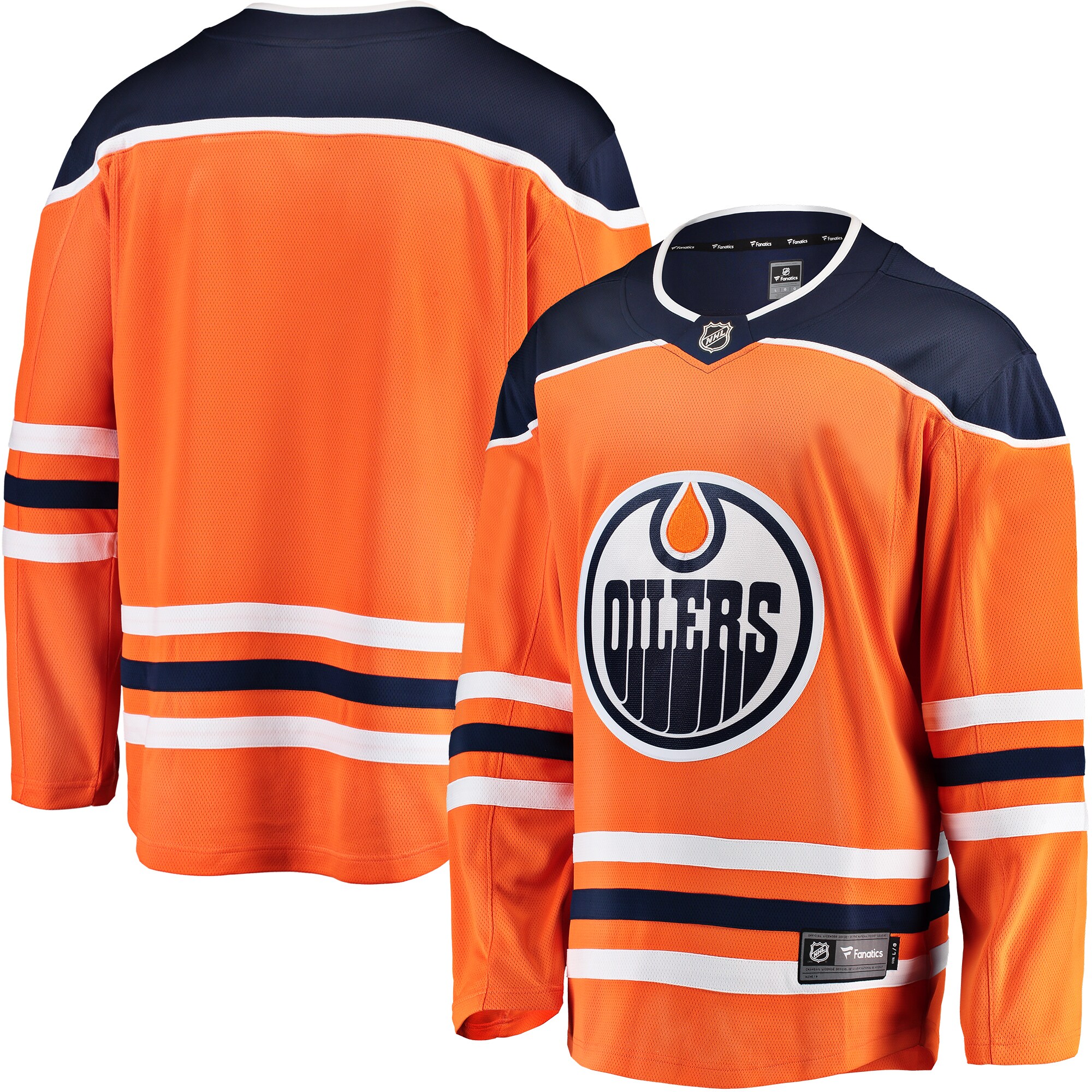 Men's Edmonton Oilers Orange Breakaway Home Jersey - JS596 