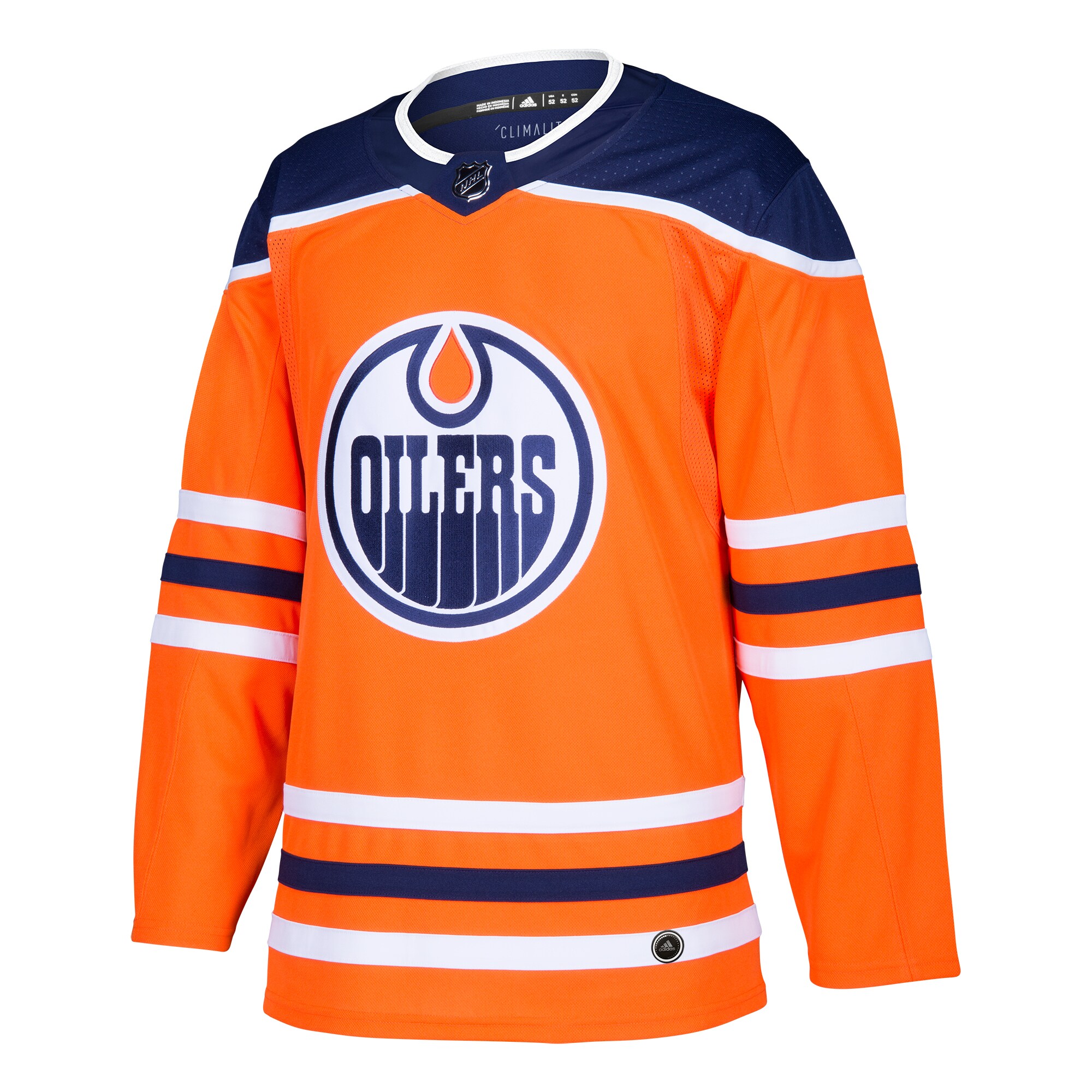 Alternative view of Men's Edmonton Oilers Orange Home Blank Jersey - JS839 