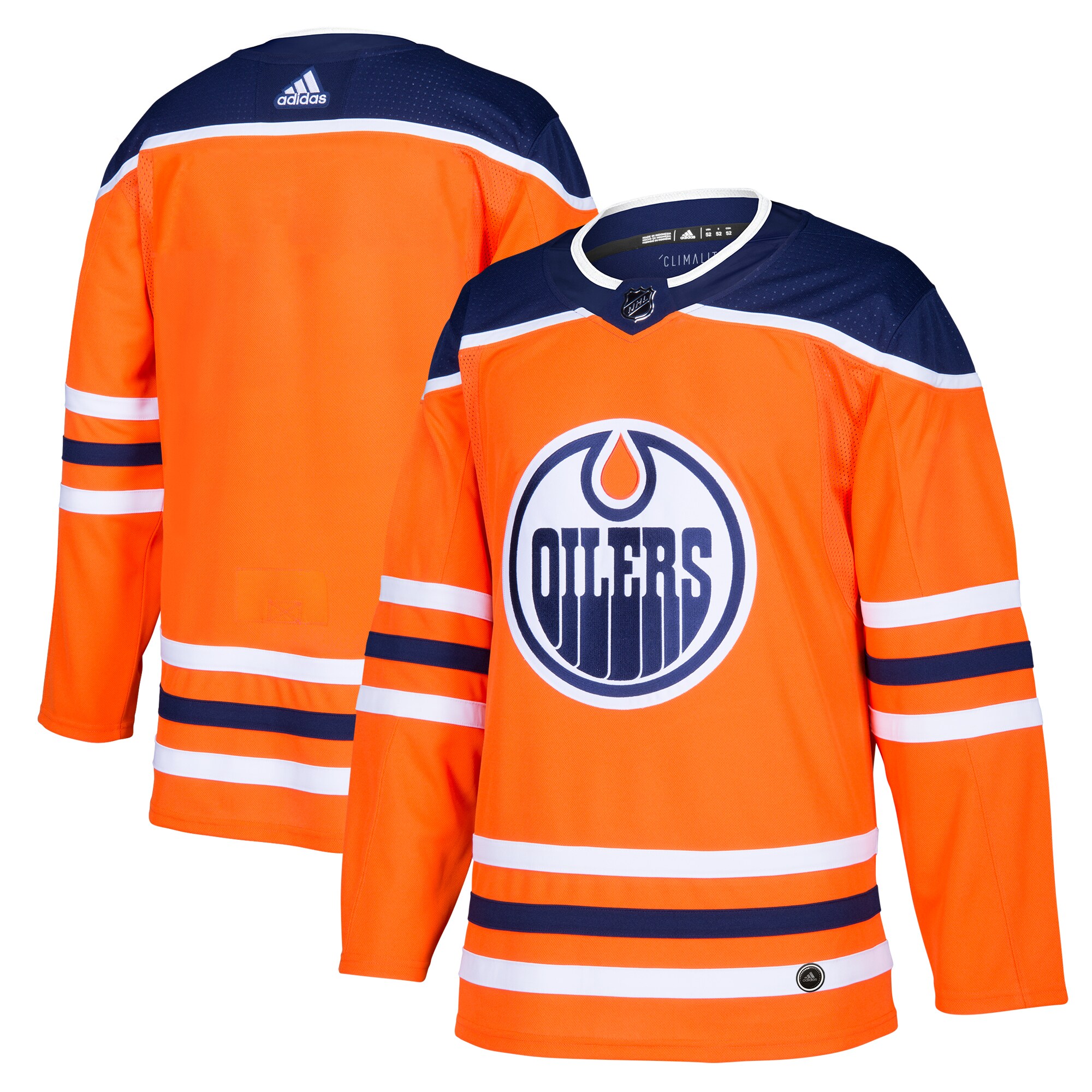 Men's Edmonton Oilers Orange Home Blank Jersey - JS839 