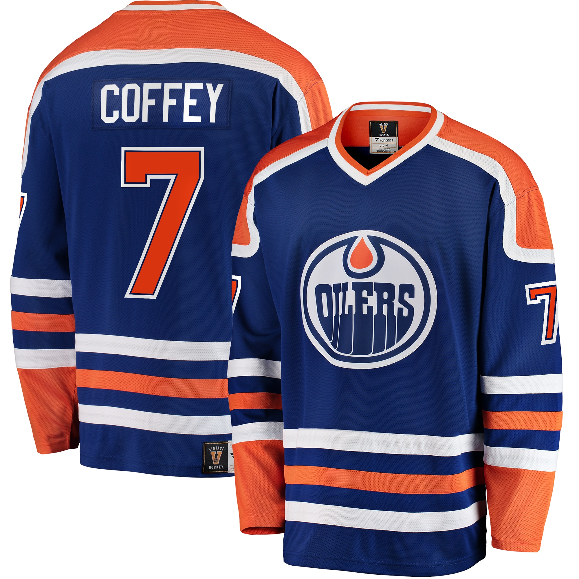 Men's Edmonton Oilers Paul Coffey Blue Premier Breakaway Retired Player Jersey - JS755 