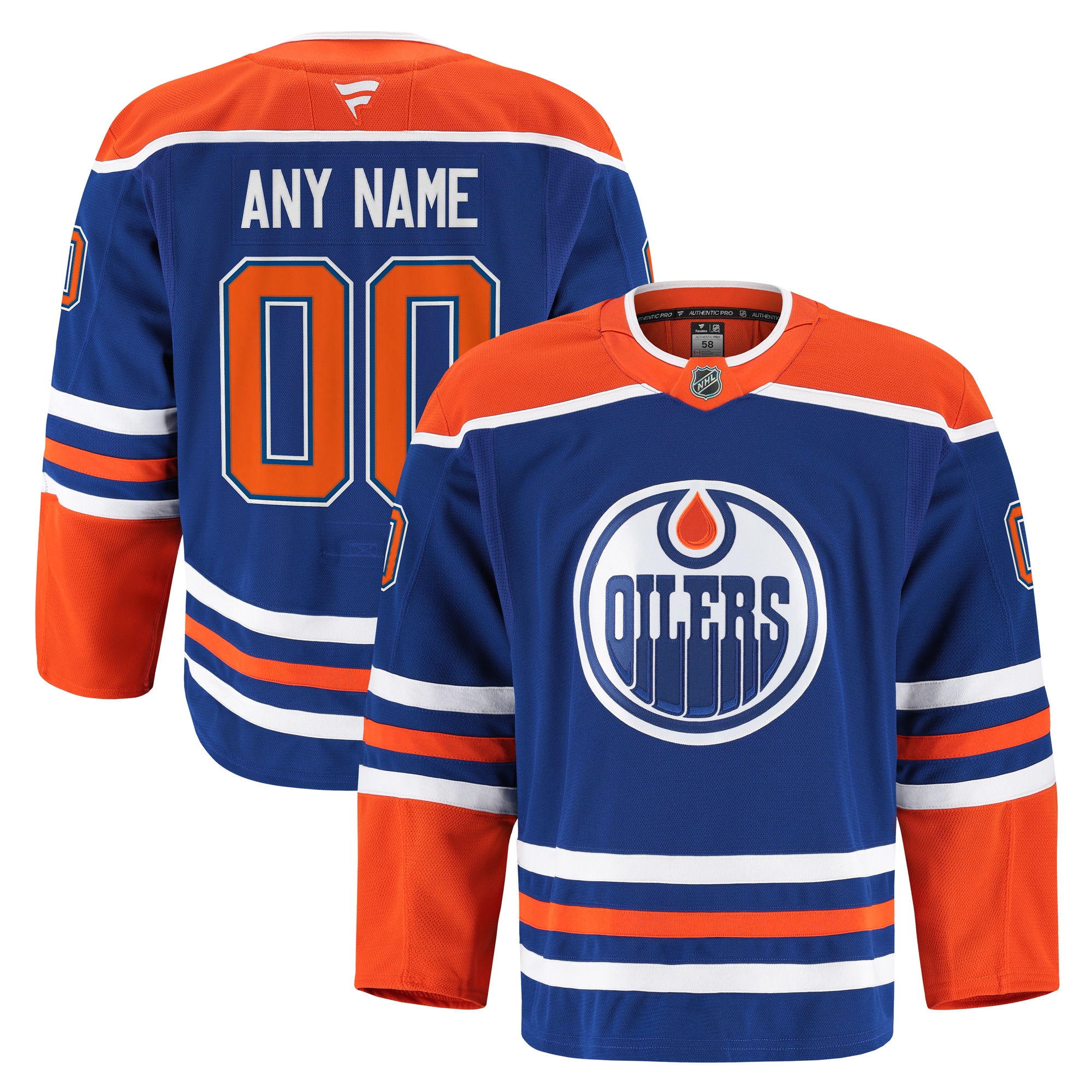 Men's Edmonton Oilers Royal Home Pro Custom Jersey - JS525 