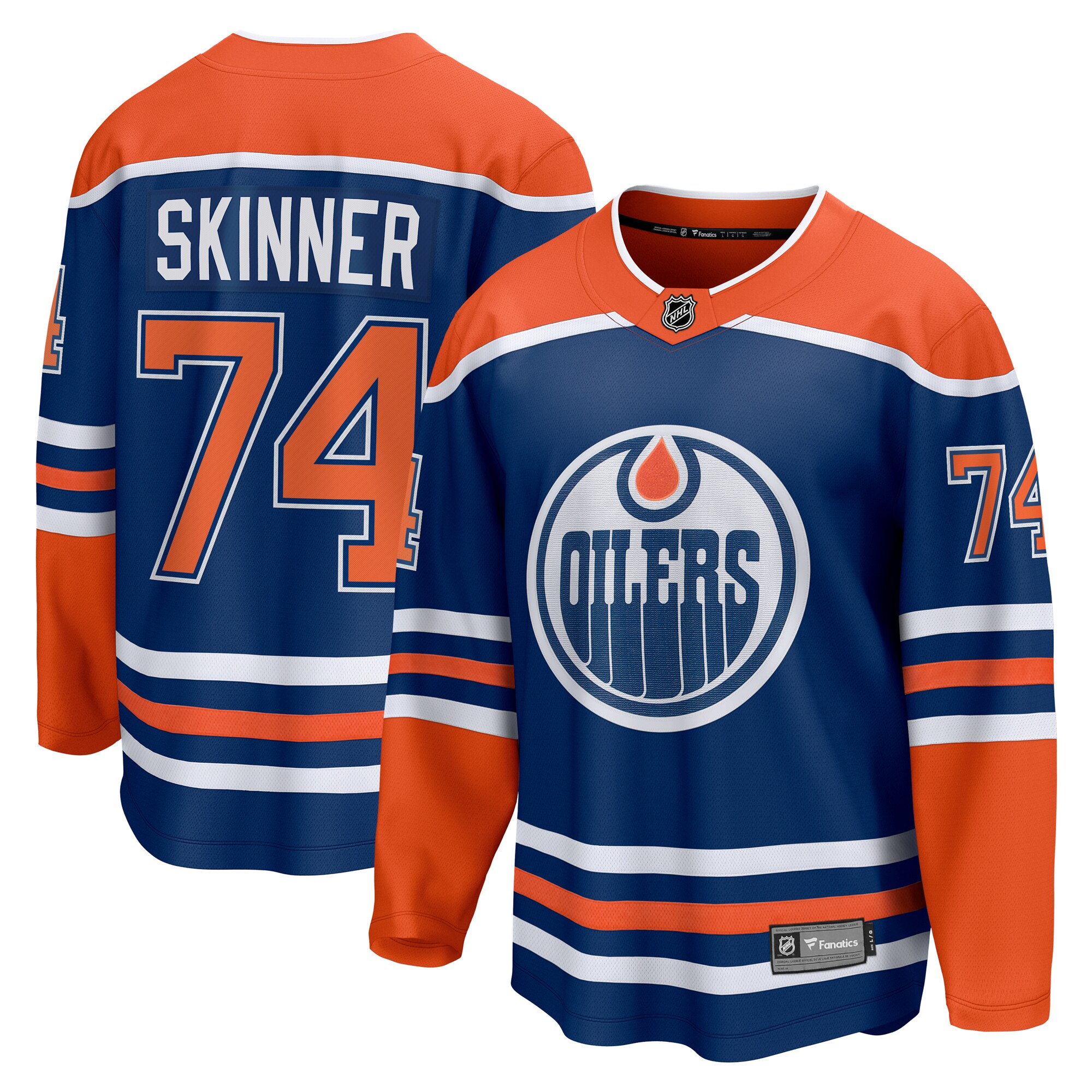 Men's Edmonton Oilers Stuart Skinner Royal Home Breakaway Player Jersey - JS463 