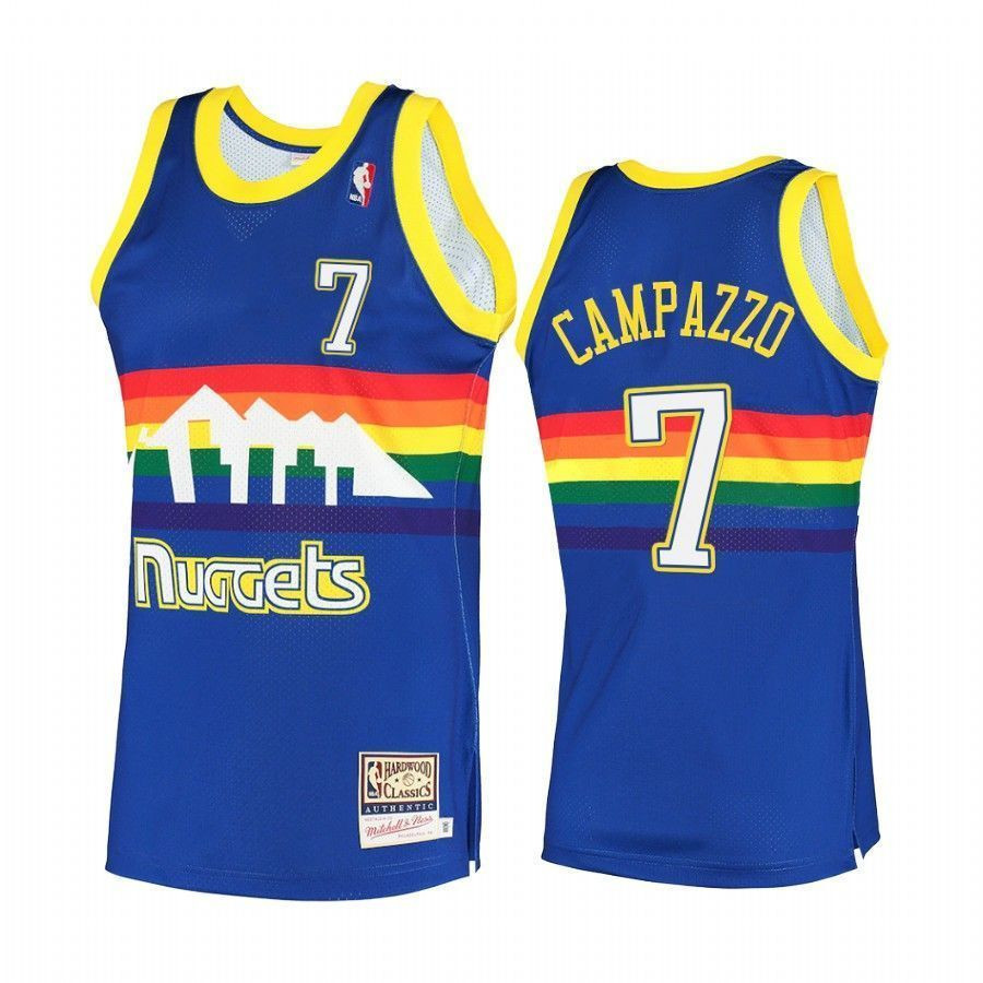 Men's Facundo Campazzo 7 Denver Nuggets Hardwood Classics Jersey Blue - JS488 