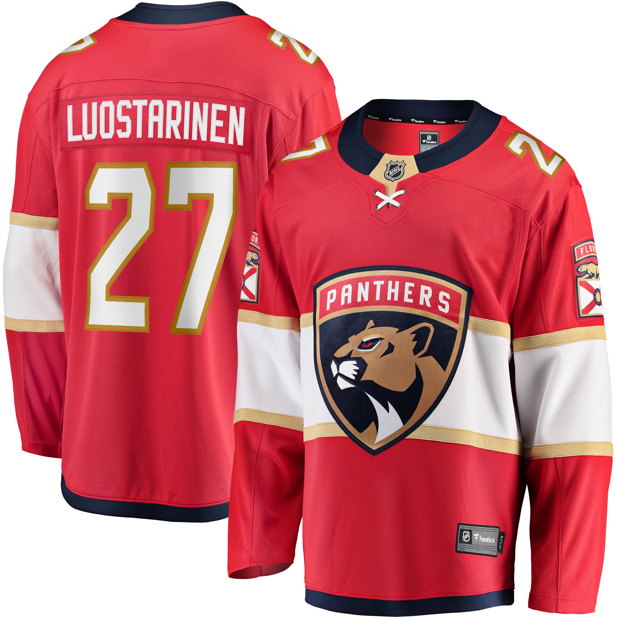 Men's Florida Panthers Eetu Luostarinen Red Home Breakaway Player Jersey - JS476 