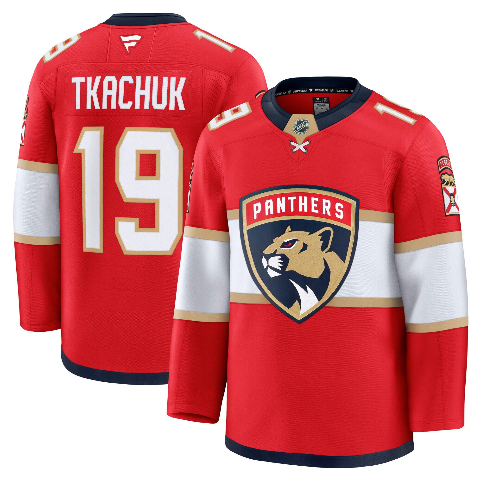Men's Florida Panthers Matthew Tkachuk Red Home Premium Jersey - JS384 