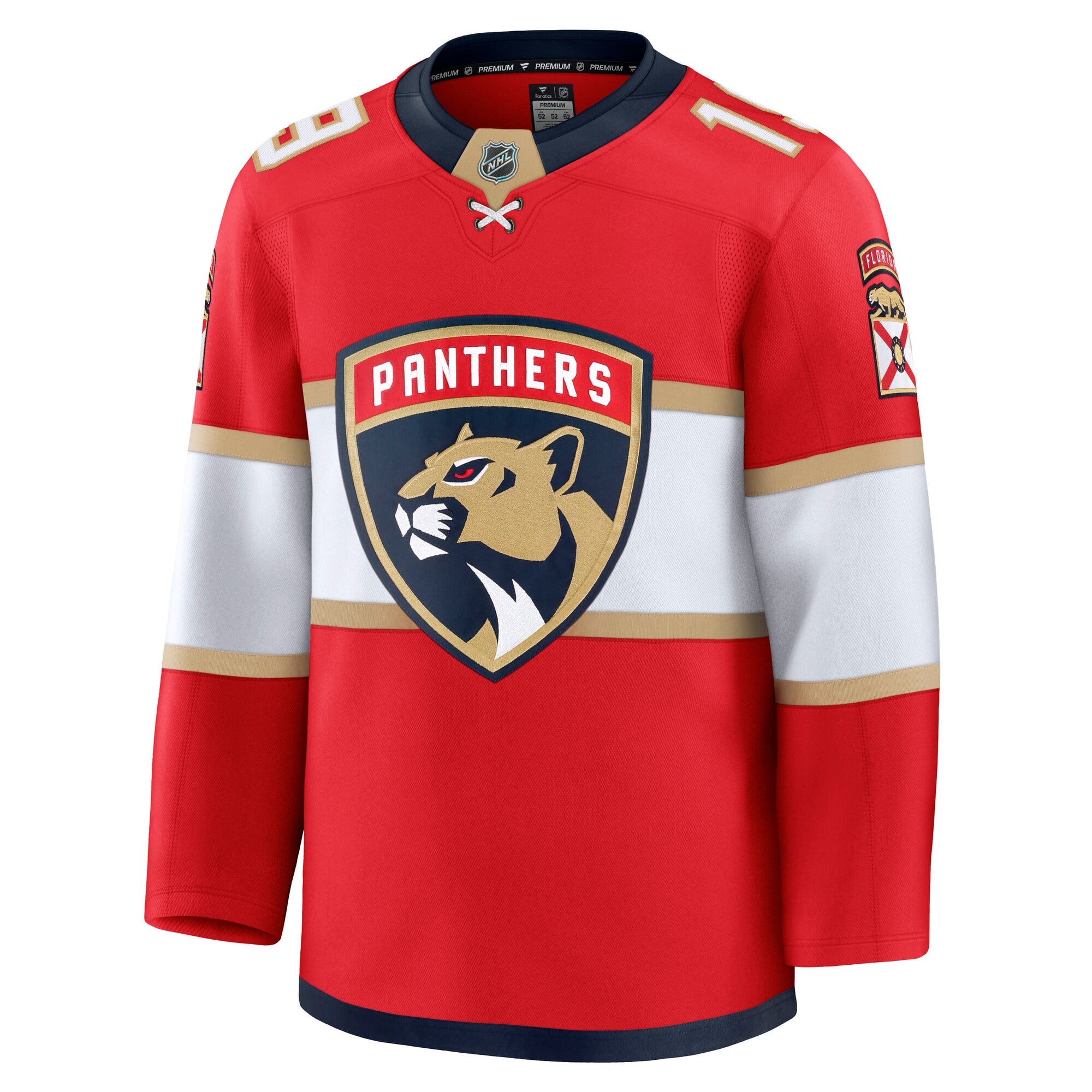 Alternative view of Men's Florida Panthers Matthew Tkachuk Red Home Premium Jersey - JS446 