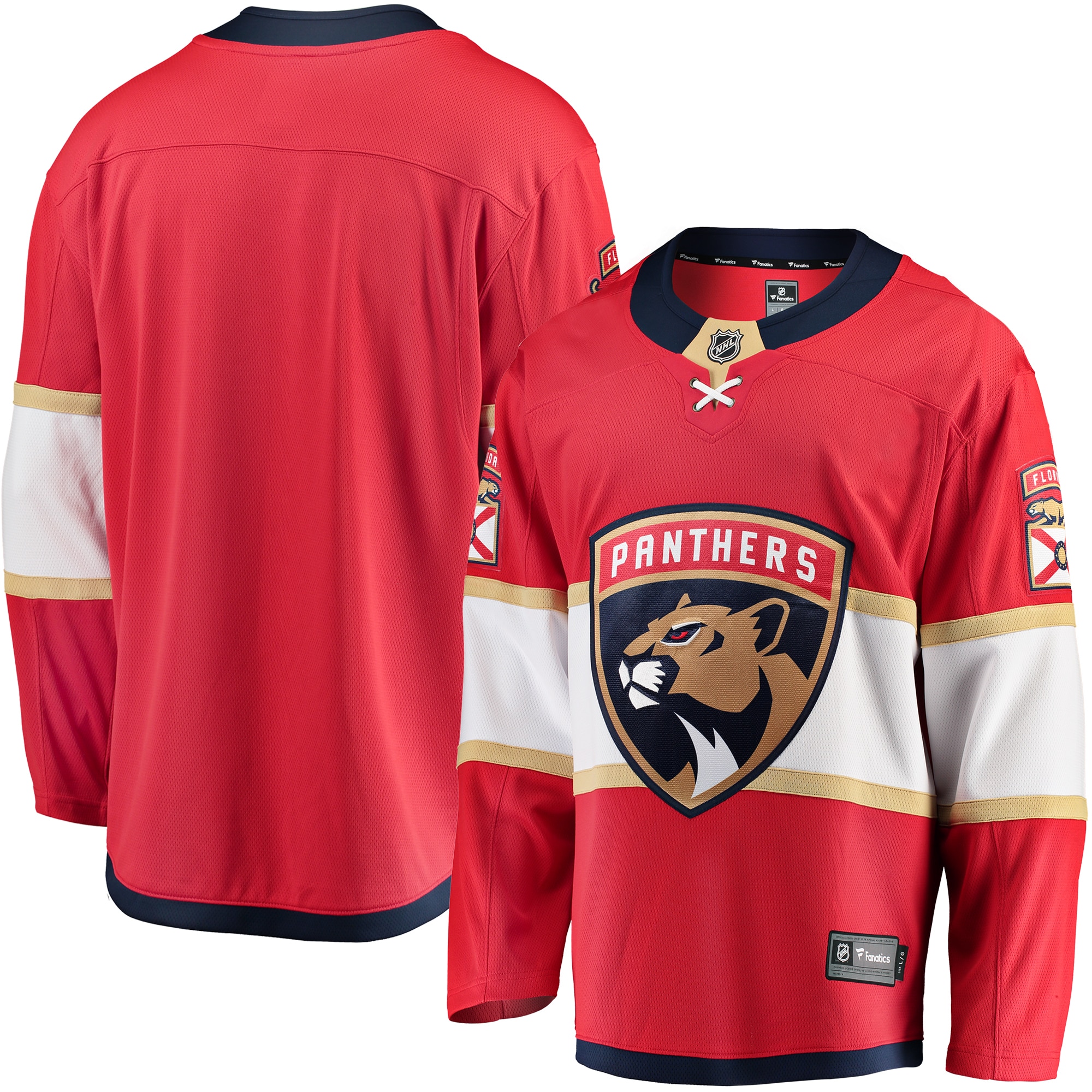 Men's Florida Panthers Red Breakaway Home Jersey - JS123 