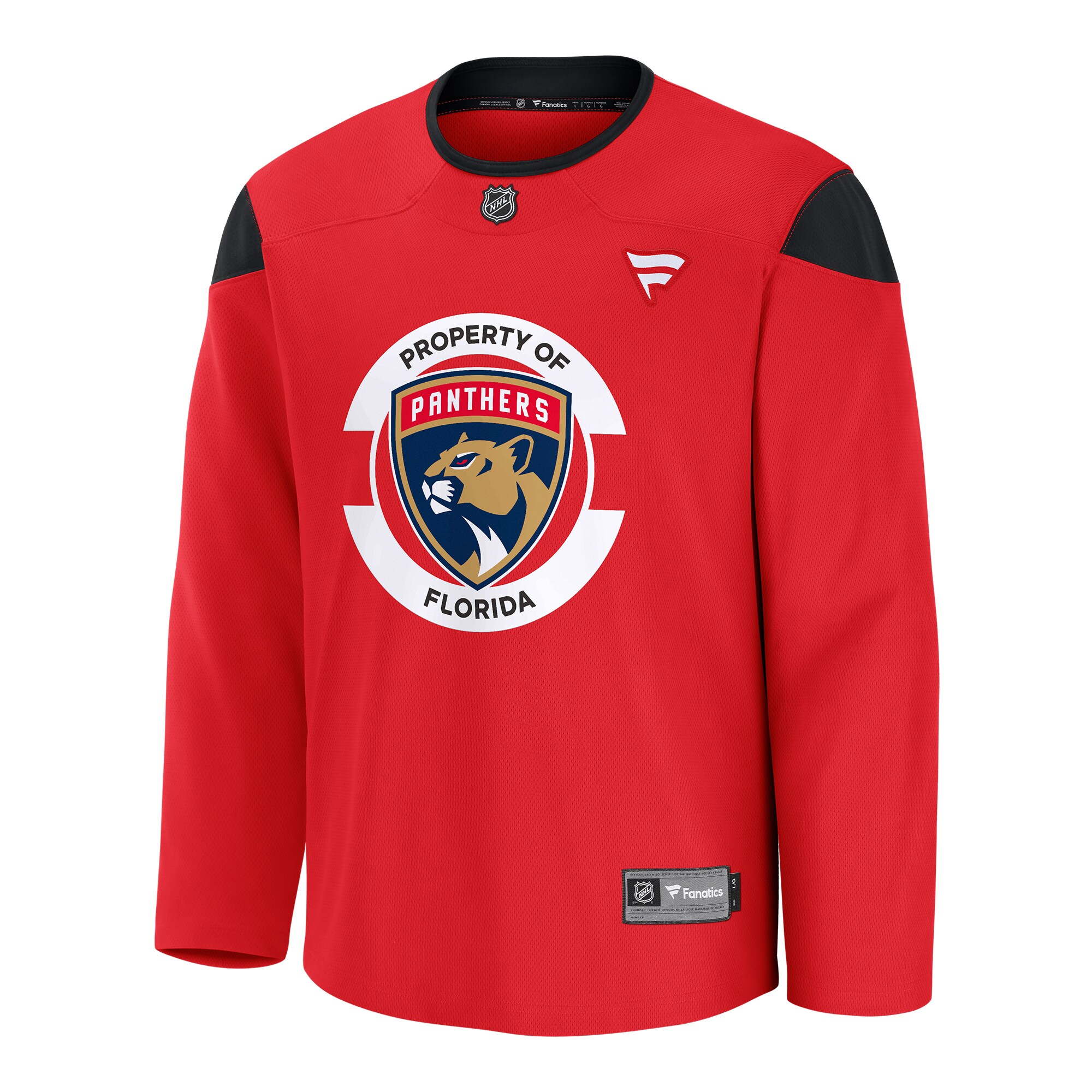 Alternative view of Men's Florida Panthers Red Home Practice Jersey - JS514 