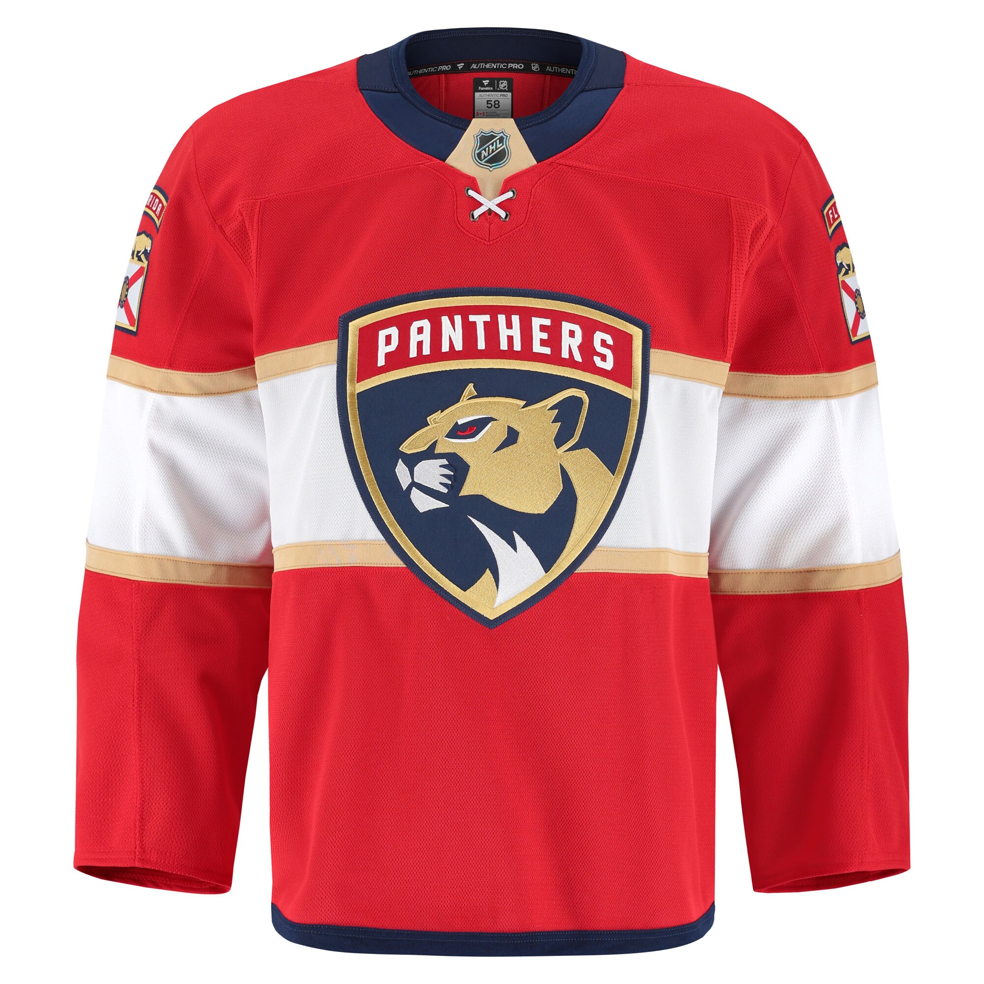 Alternative view of Men's Florida Panthers Red Home Pro Jersey - JS898 