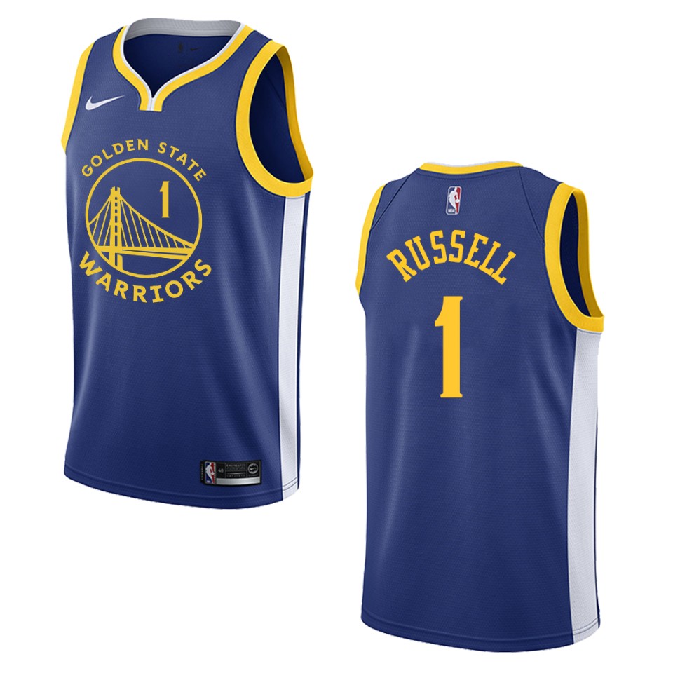 Men's Golden State Warriors #1 D'angelo Russell Icon Swingman Jersey - Royal
