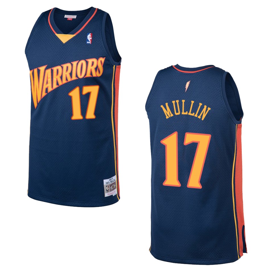 Men's Golden State Warriors #17 Chris Mullin Hardwood Classics Swingman Jersey - Navy