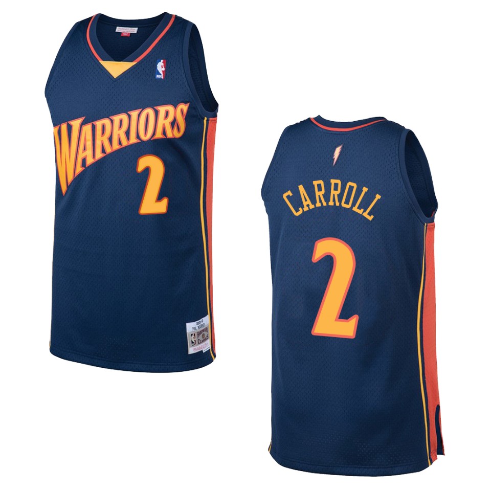 Men's Golden State Warriors #2 Joe Barry Carroll Hardwood Classics Swingman Jersey - Navy