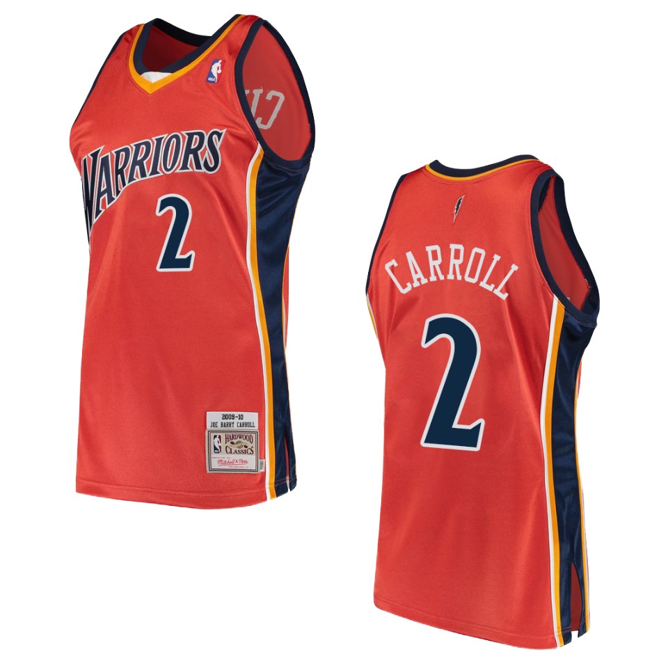 Men's Golden State Warriors #2 Joe Barry Carroll Hardwood Classics Swingman Jersey - Orange