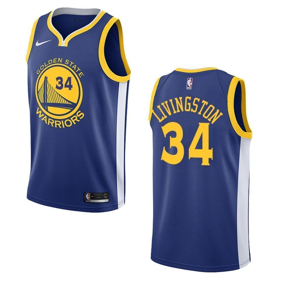 Men's Golden State Warriors 34 Shaun Livingston Icon Swingman Jersey - Blue - JS526 