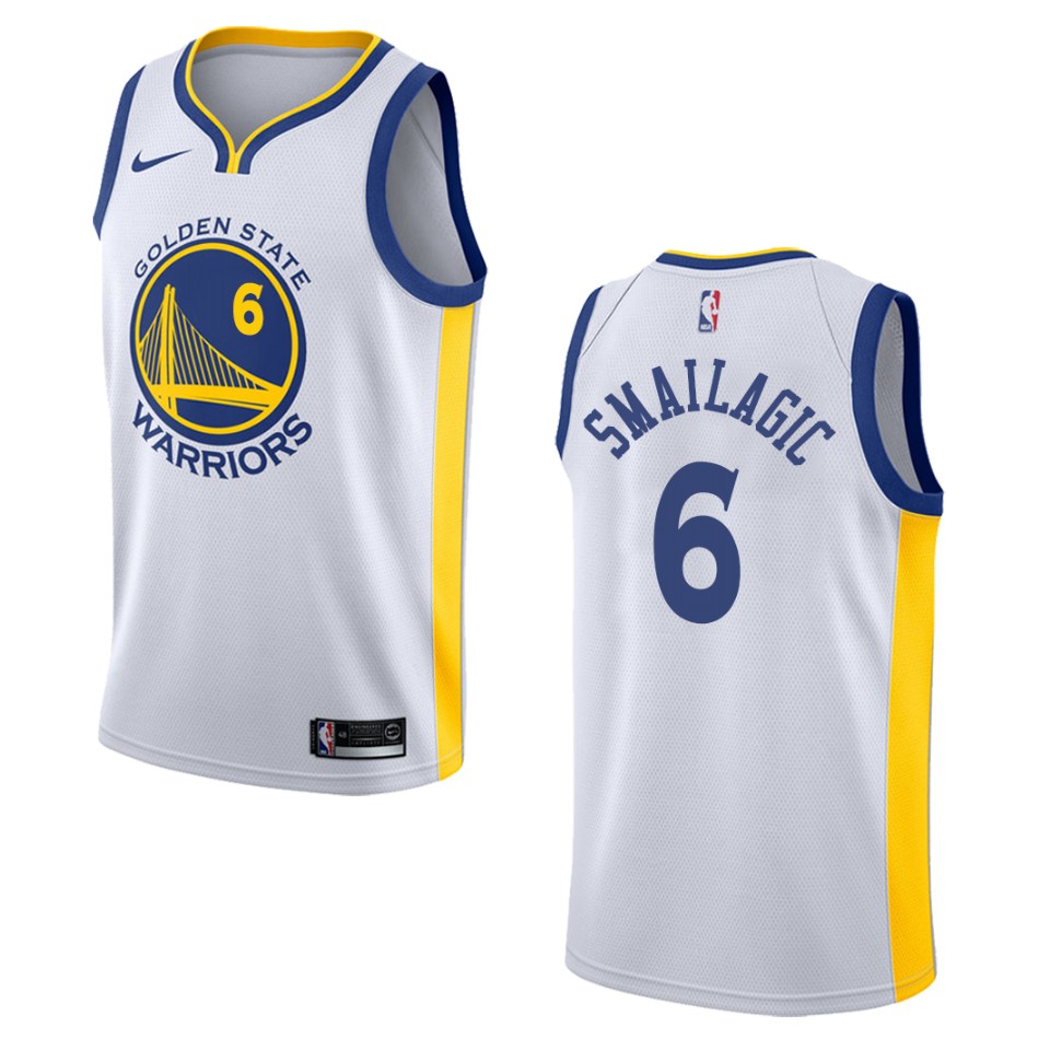 Men's Golden State Warriors #6 Alen Smailagic Association Swingman Jersey - White