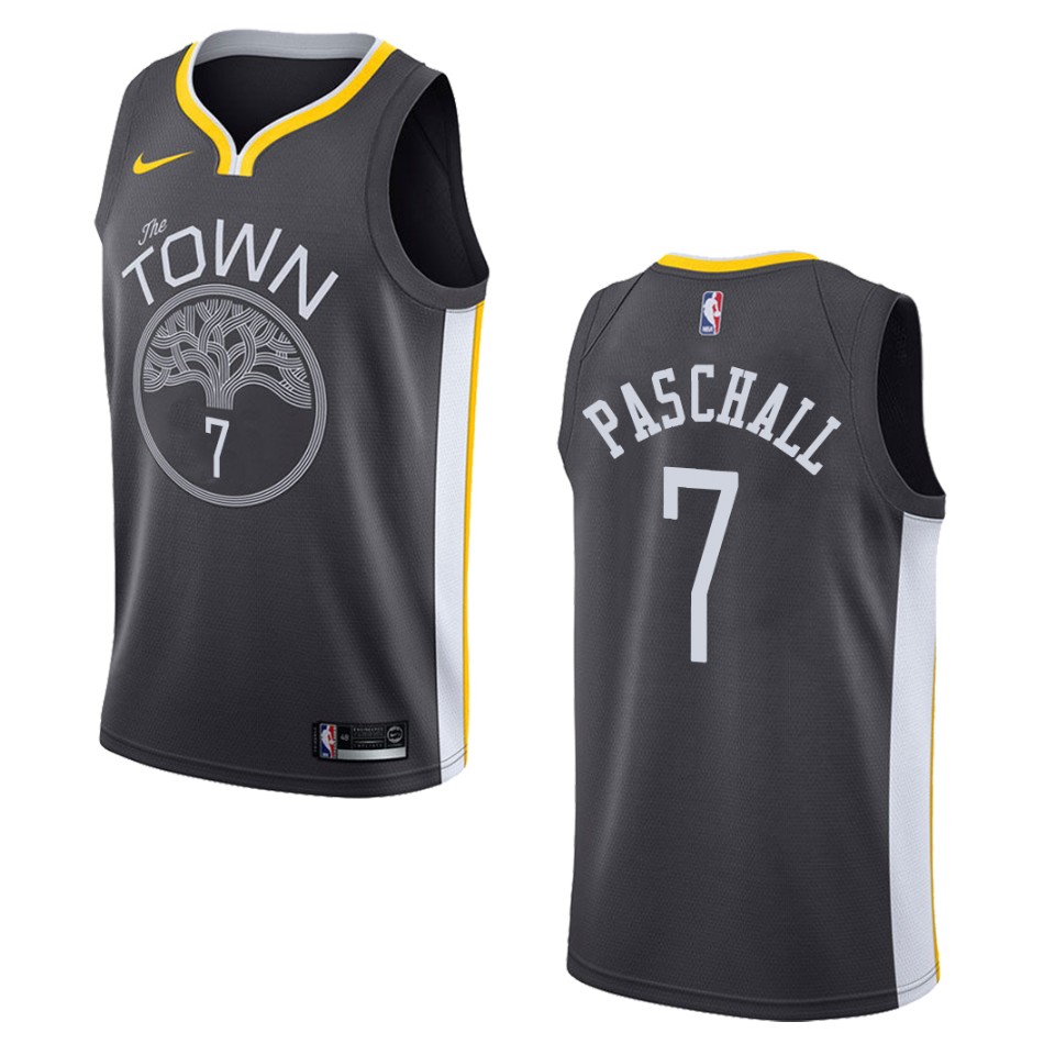 Men's Golden State Warriors #7 Eric Paschall Statement Swingman Jersey - Black
