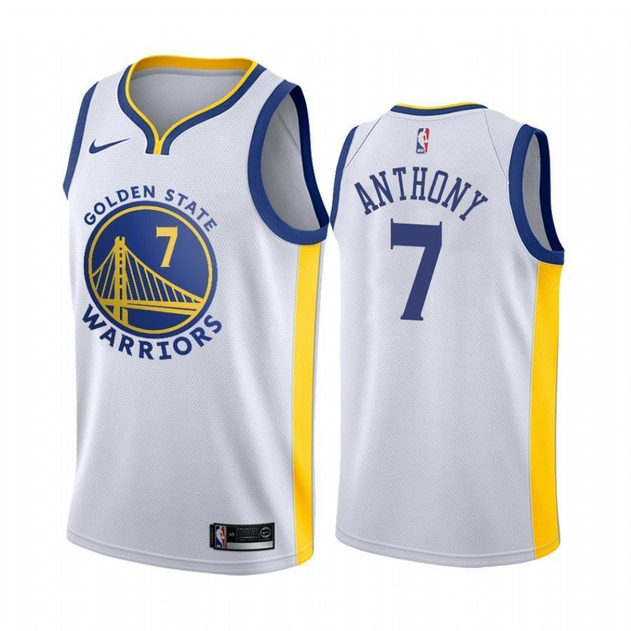 Men's Golden State Warriors Carmelo Anthony 7 Association Jersey - JS937 