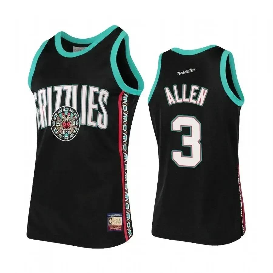 Men's Grayson Allen 3 Memphis Grizzlies Black Hardwood Classics Jersey - JS368 