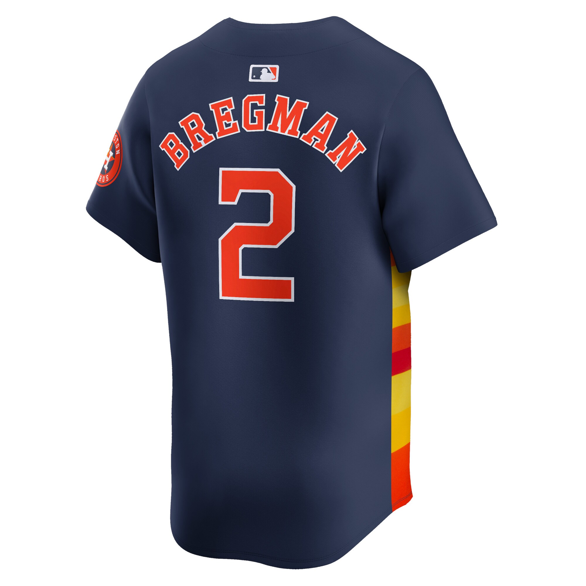 Alternative view of Men's Houston Astros Alex Bregman Navy Alternate Limited Player Jersey 