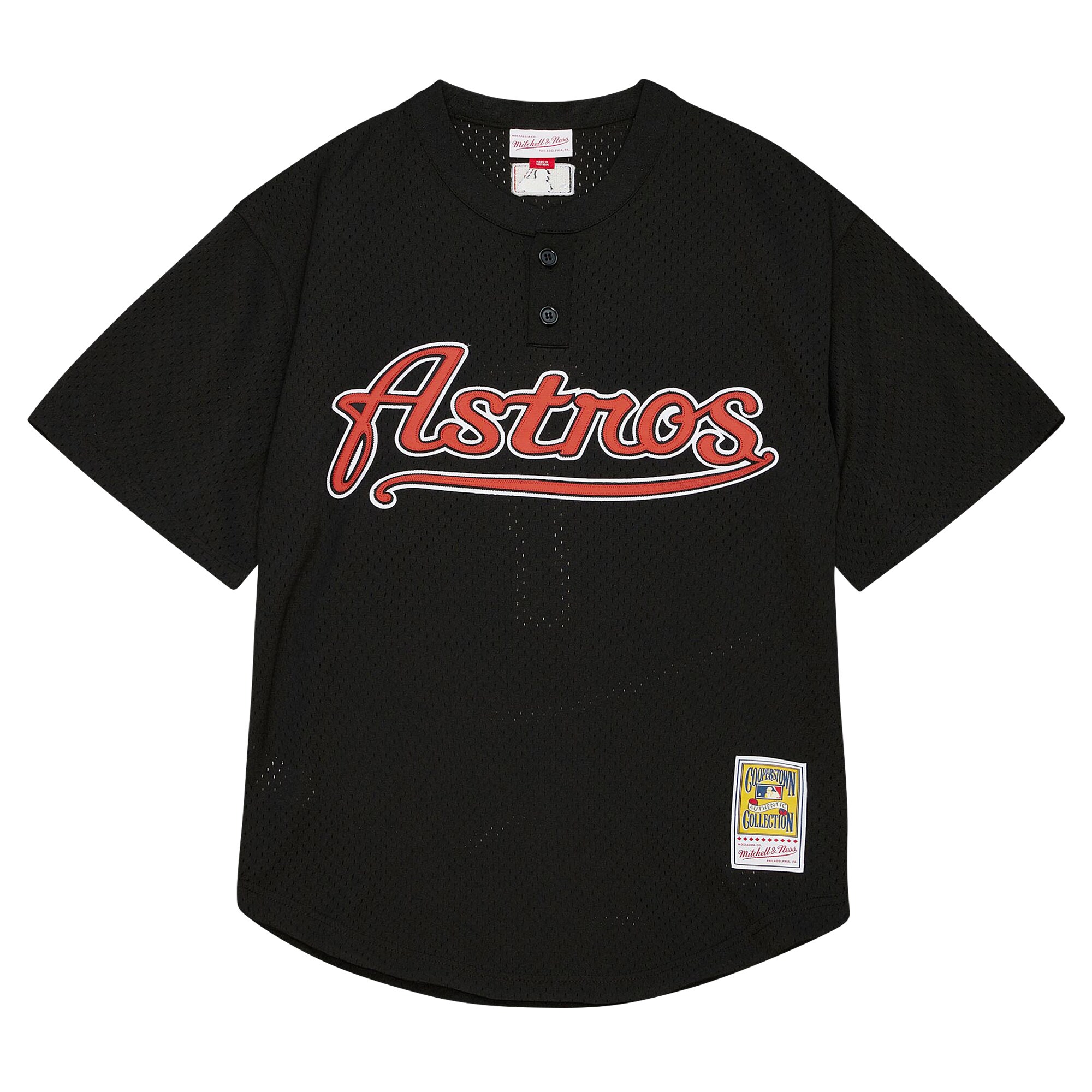 Alternative view of Men's Houston Astros Craig Biggio Profile Black Big & Tall Cooperstown Collection Mesh Batting Practice Jersey 