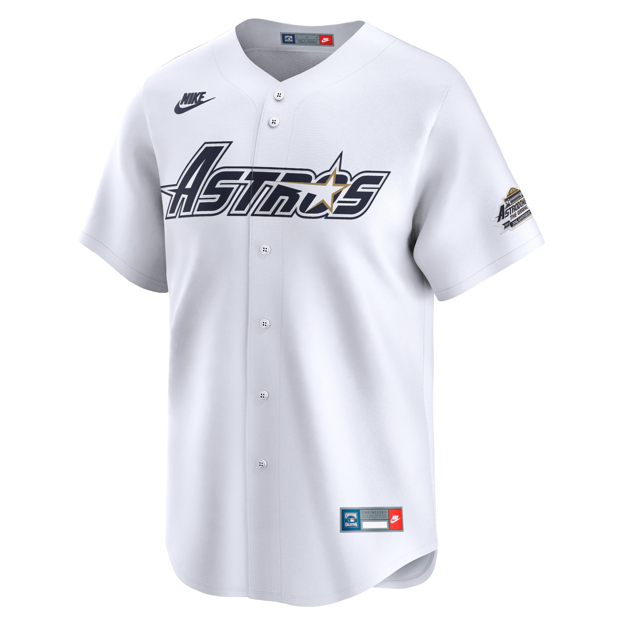 Alternative view of Men's Houston Astros Craig Biggio White Throwback Cooperstown Collection Limited Jersey 