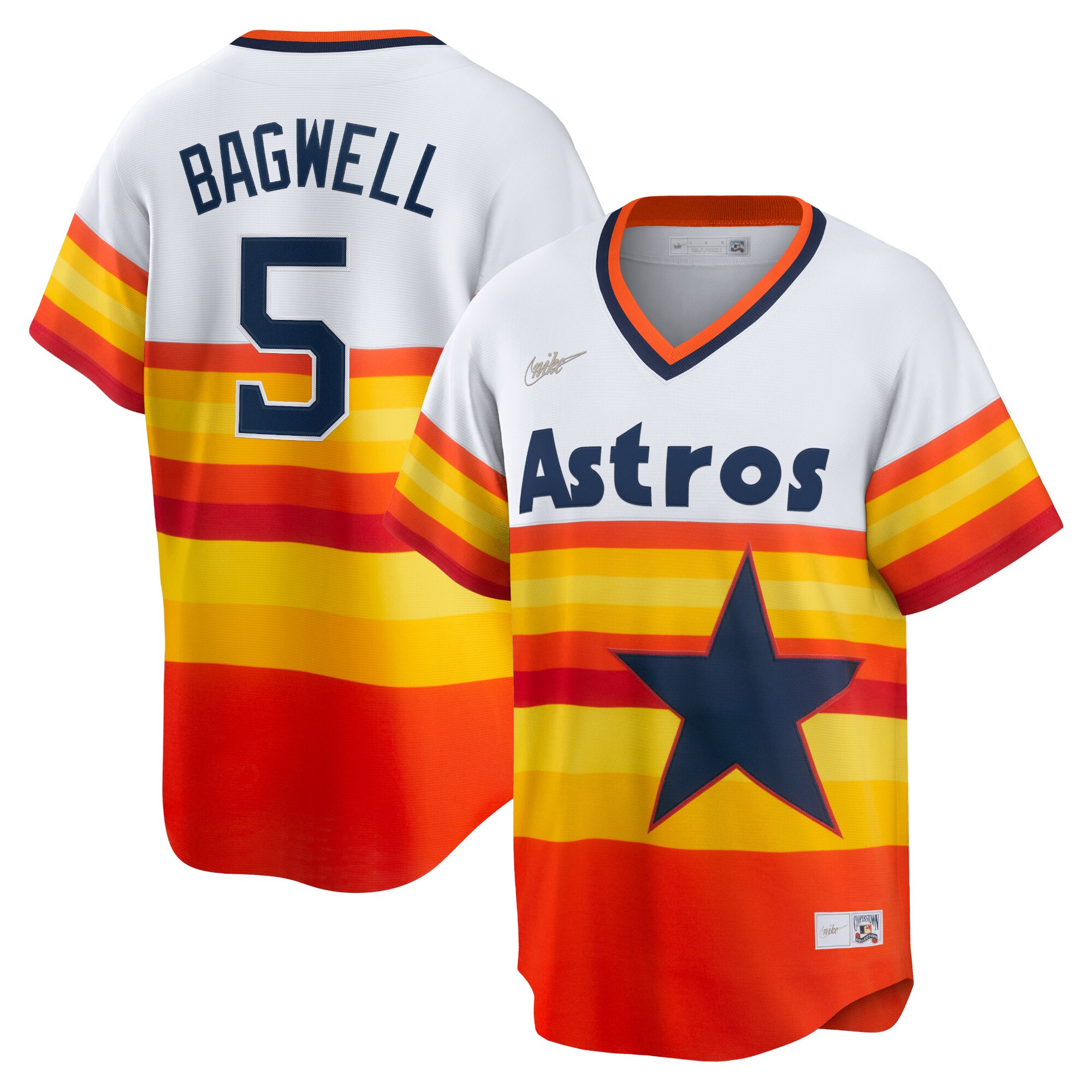Men's Houston Astros Jeff Bagwell White Home Cooperstown Collection Player Jersey 