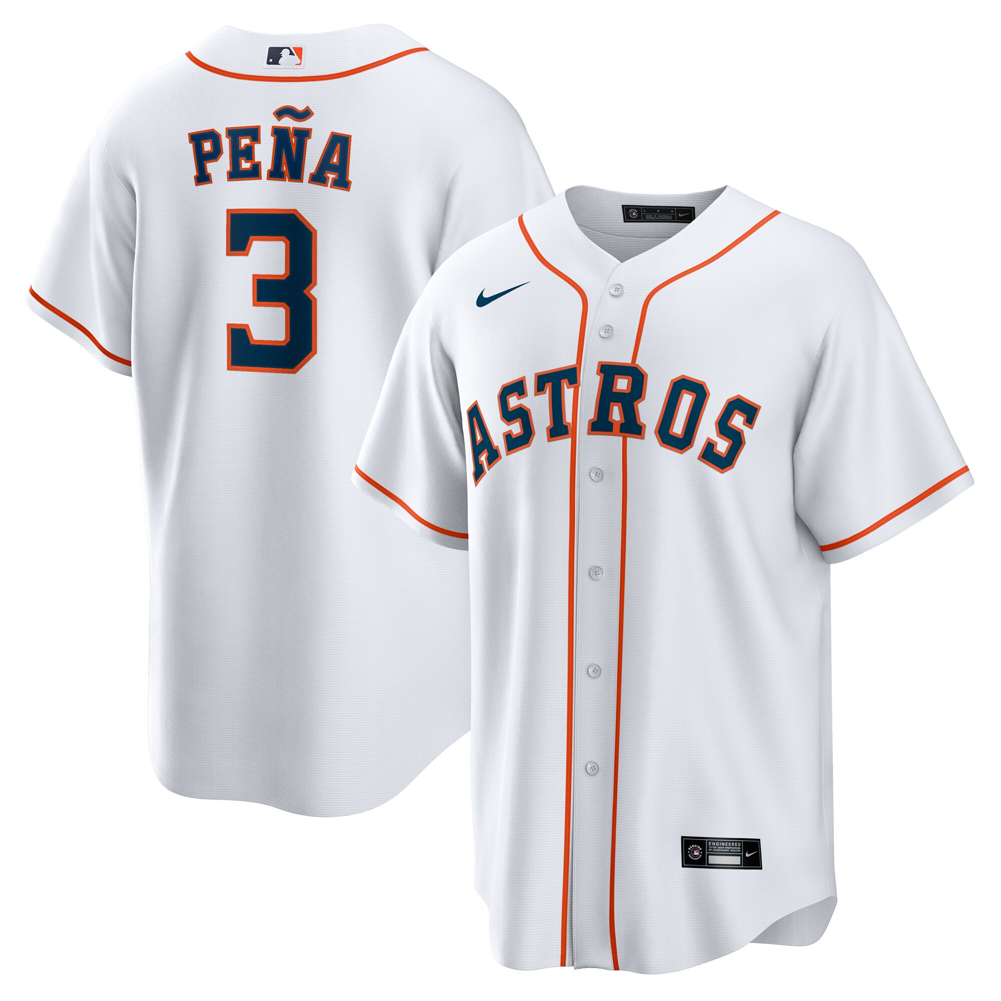 Men's Houston Astros Jeremy Peña White Home Jersey 