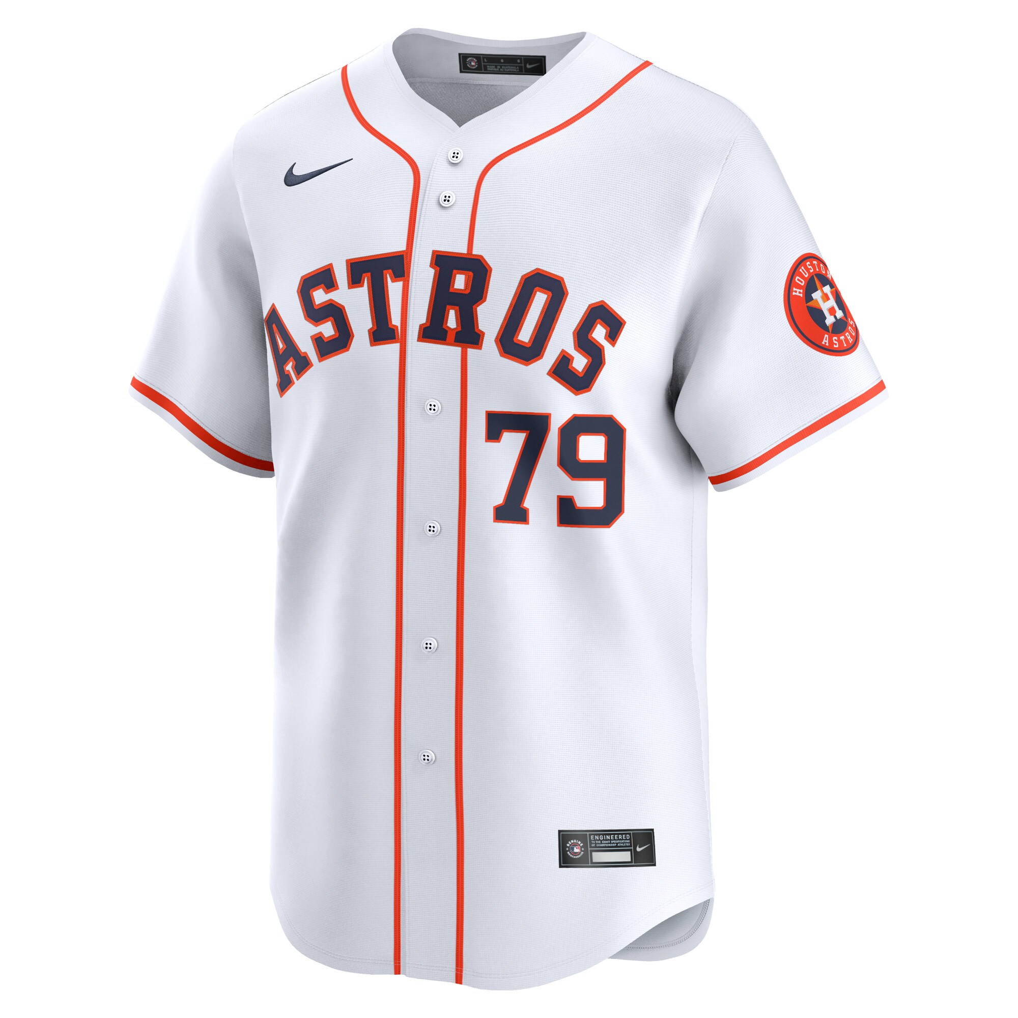 Alternative view of Men's Houston Astros Jose Abreu White Home Limited Player Jersey 