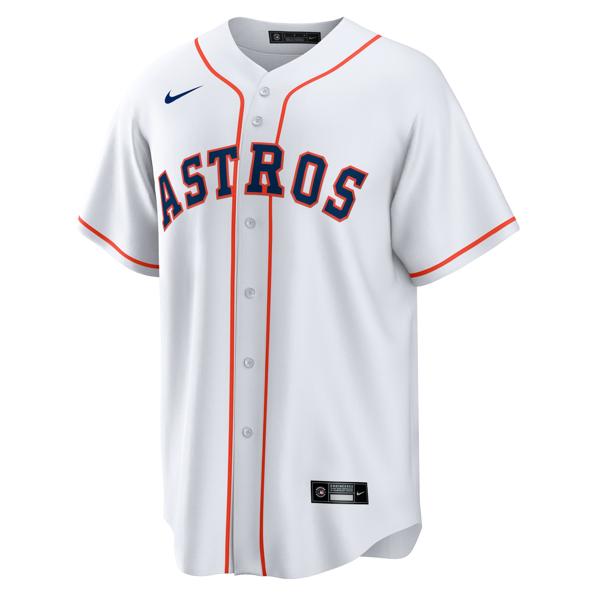 Alternative view of Men's Houston Astros Jose Altuve White Home Player Name Jersey 