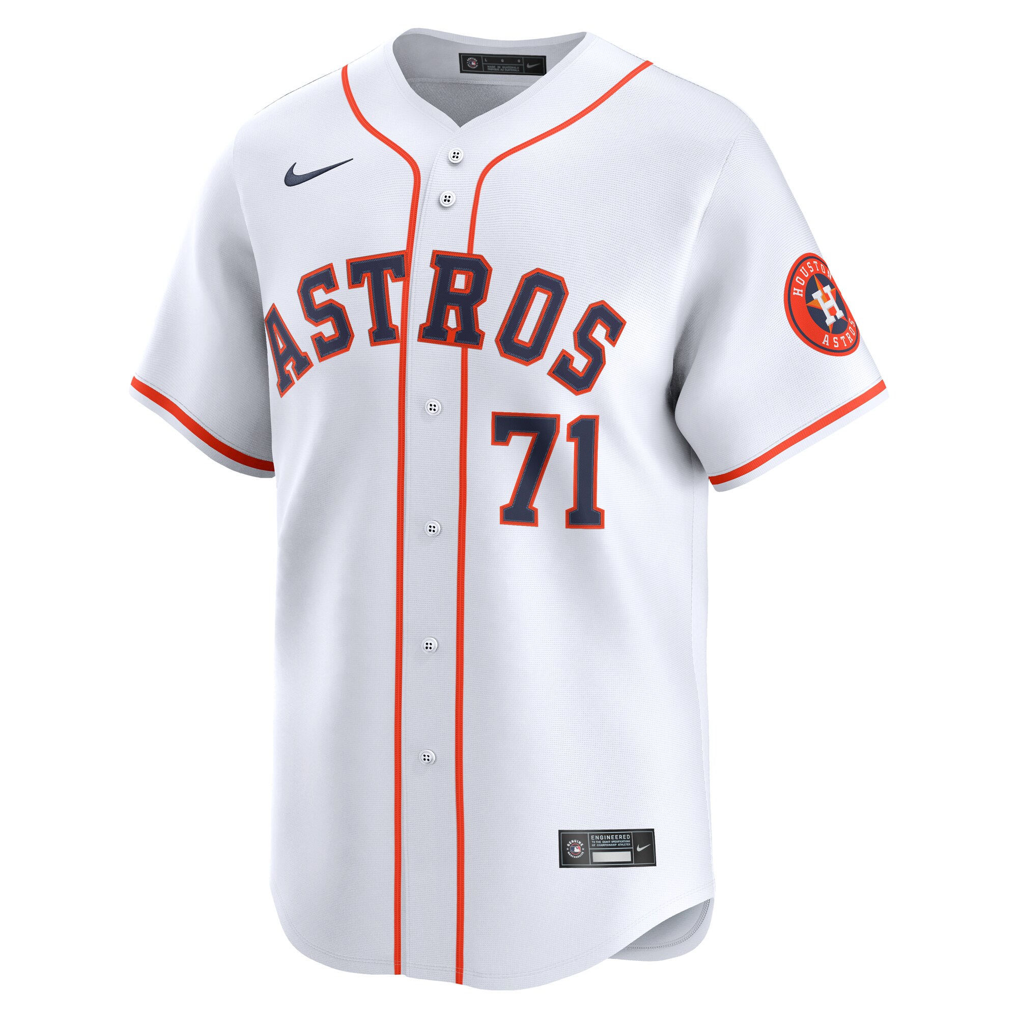 Alternative view of Men's Houston Astros Josh Hader White Alternate Limited Player Jersey 