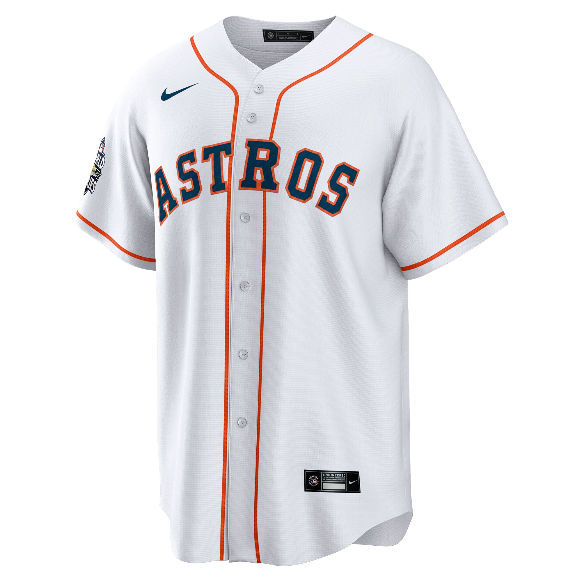 Alternative view of Men's Houston Astros Mauricio Dubón White Home Player Jersey 