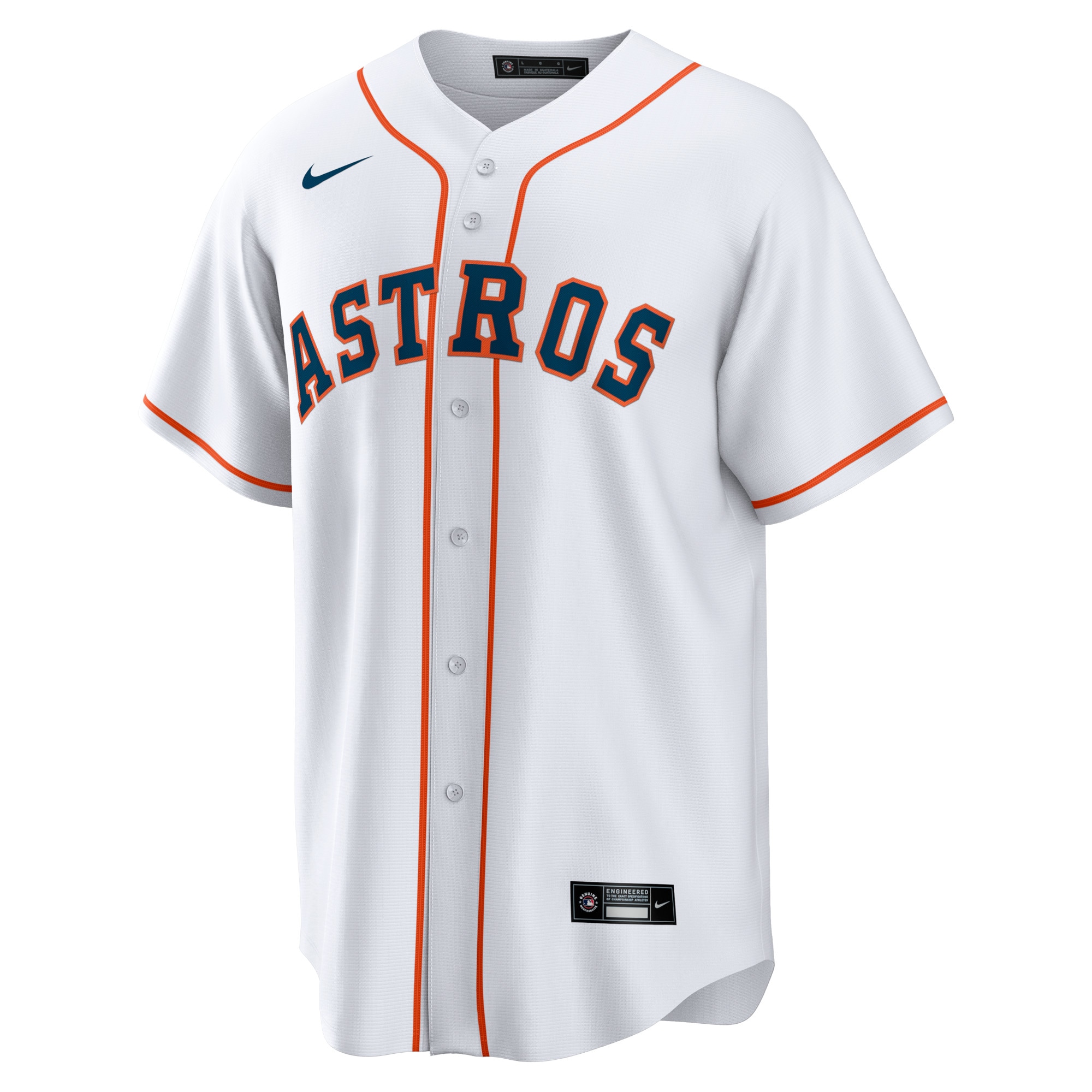 Alternative view of Men's Houston Astros White Home Blank Jersey 