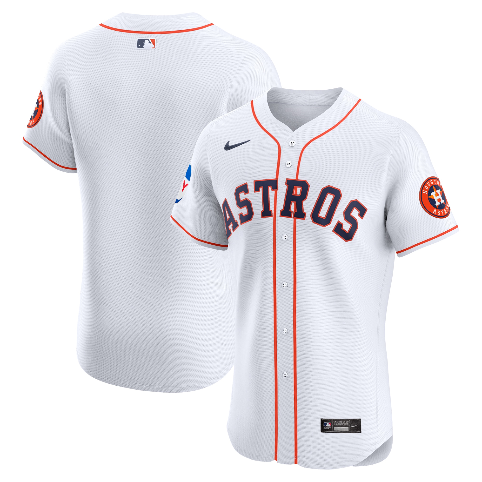 Men's Houston Astros White Home Elite Patch Jersey 