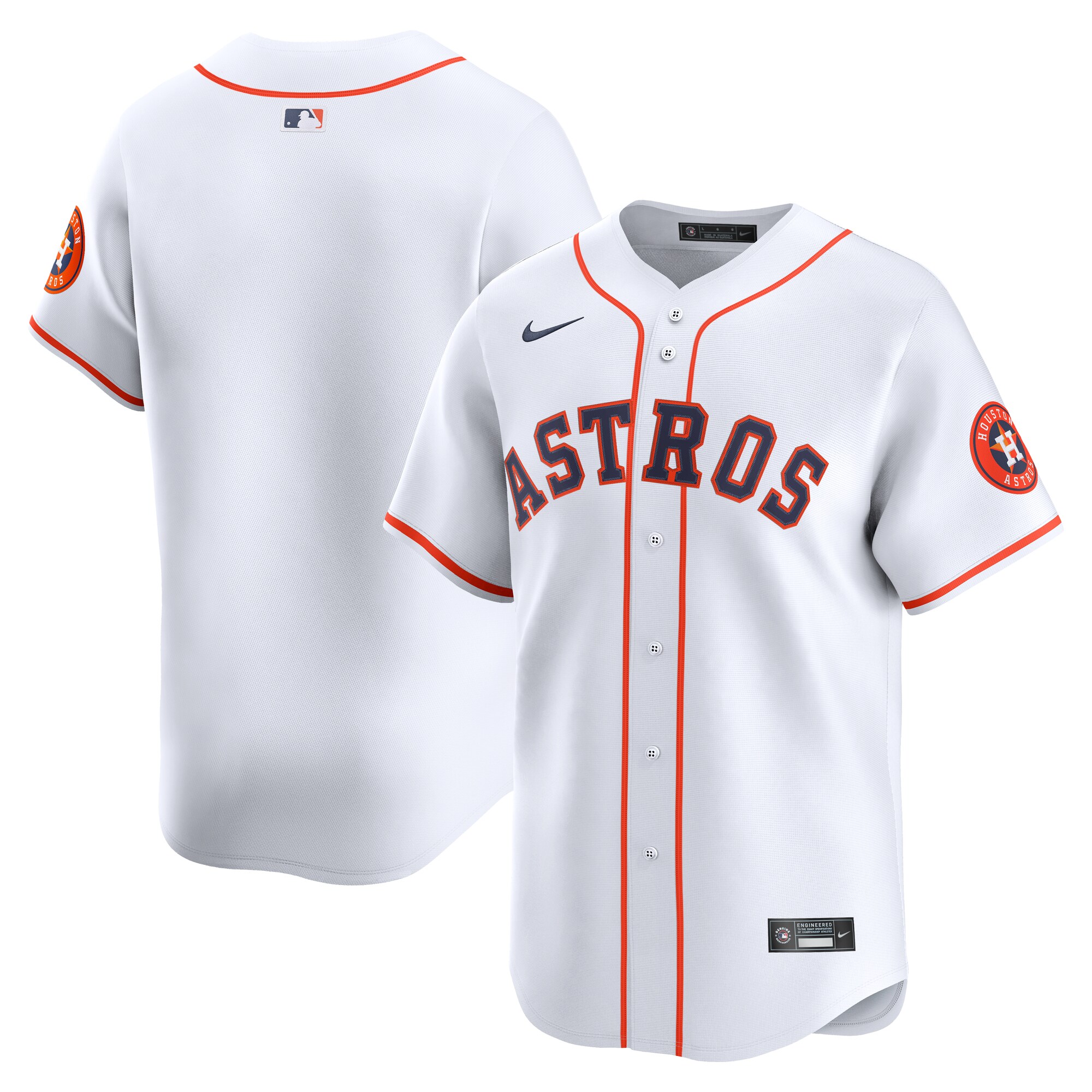 Men's Houston Astros White Home Limited Jersey 