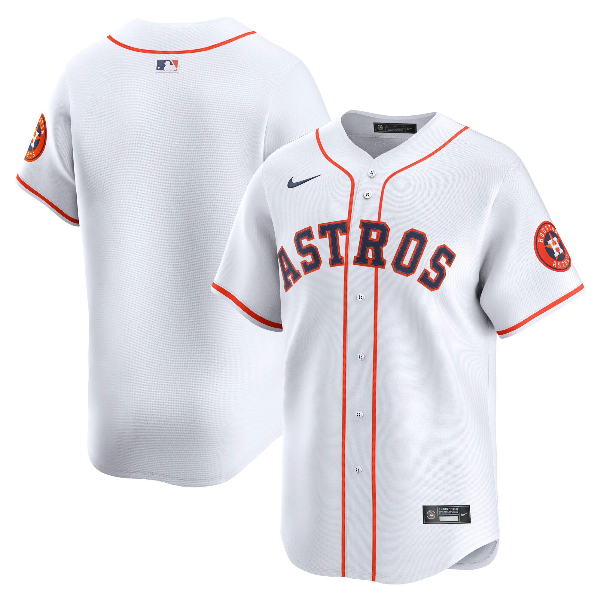 Men's Houston Astros White Home Limited Jersey 