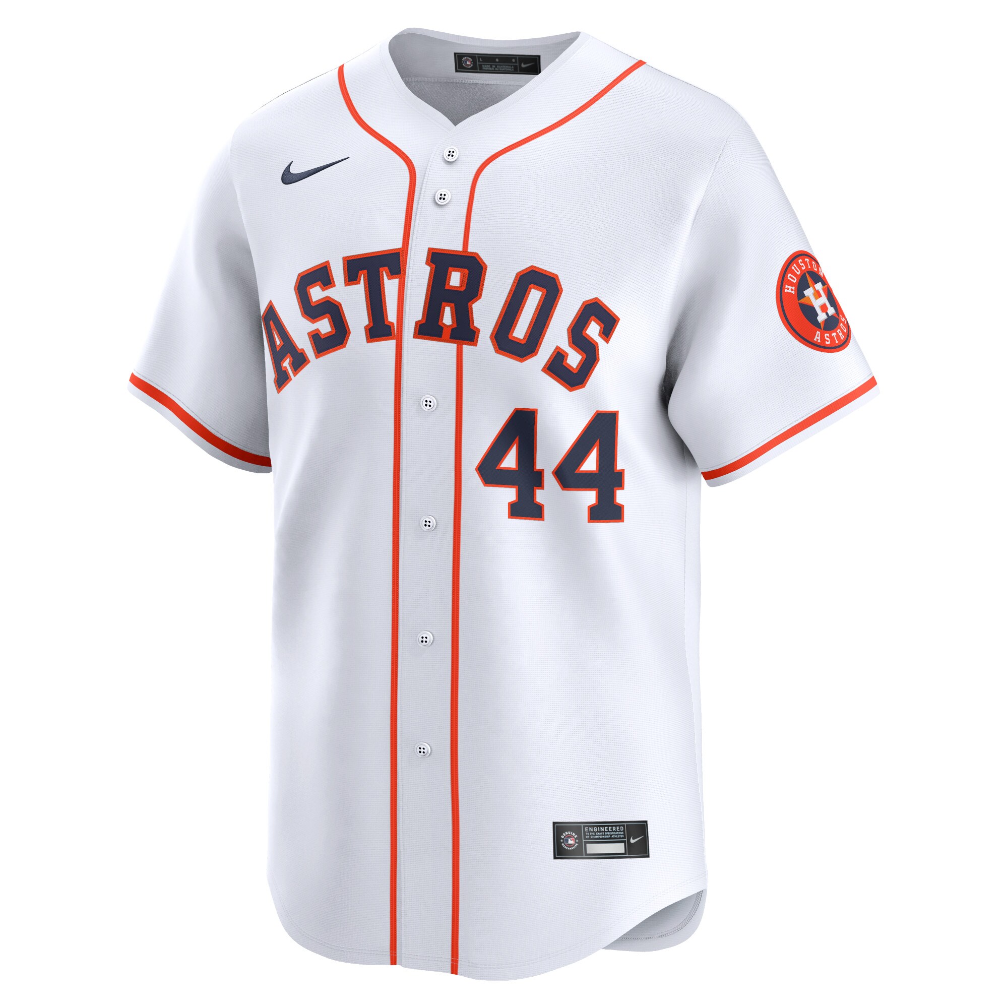 Alternative view of Men's Houston Astros Yordan Alvarez White Home Limited Player Jersey 